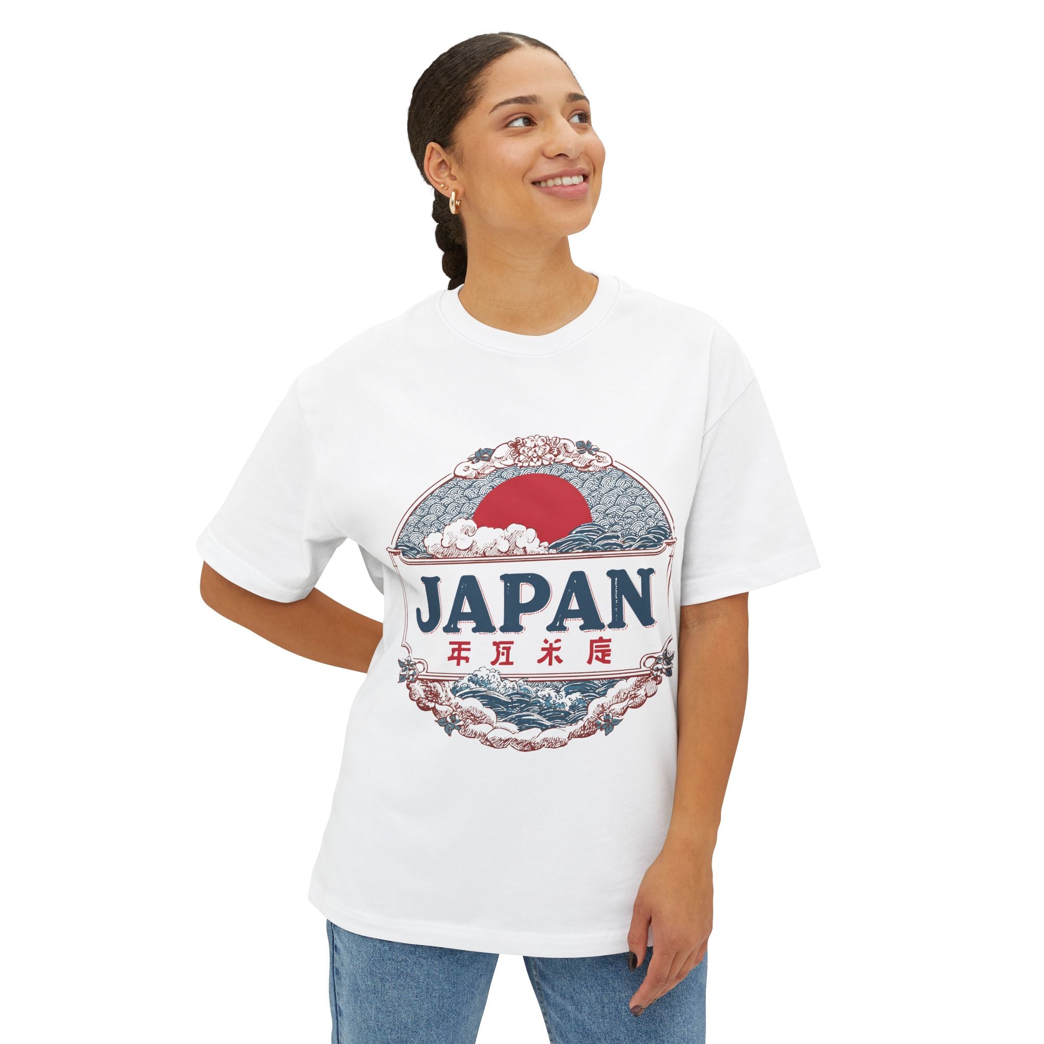 Copy of Japanese Wave Art Unisex Oversized Boxy Tee, Casual Streetwear, Vintage Graphic Tee, Summer Outfit, Gift for Art Lovers