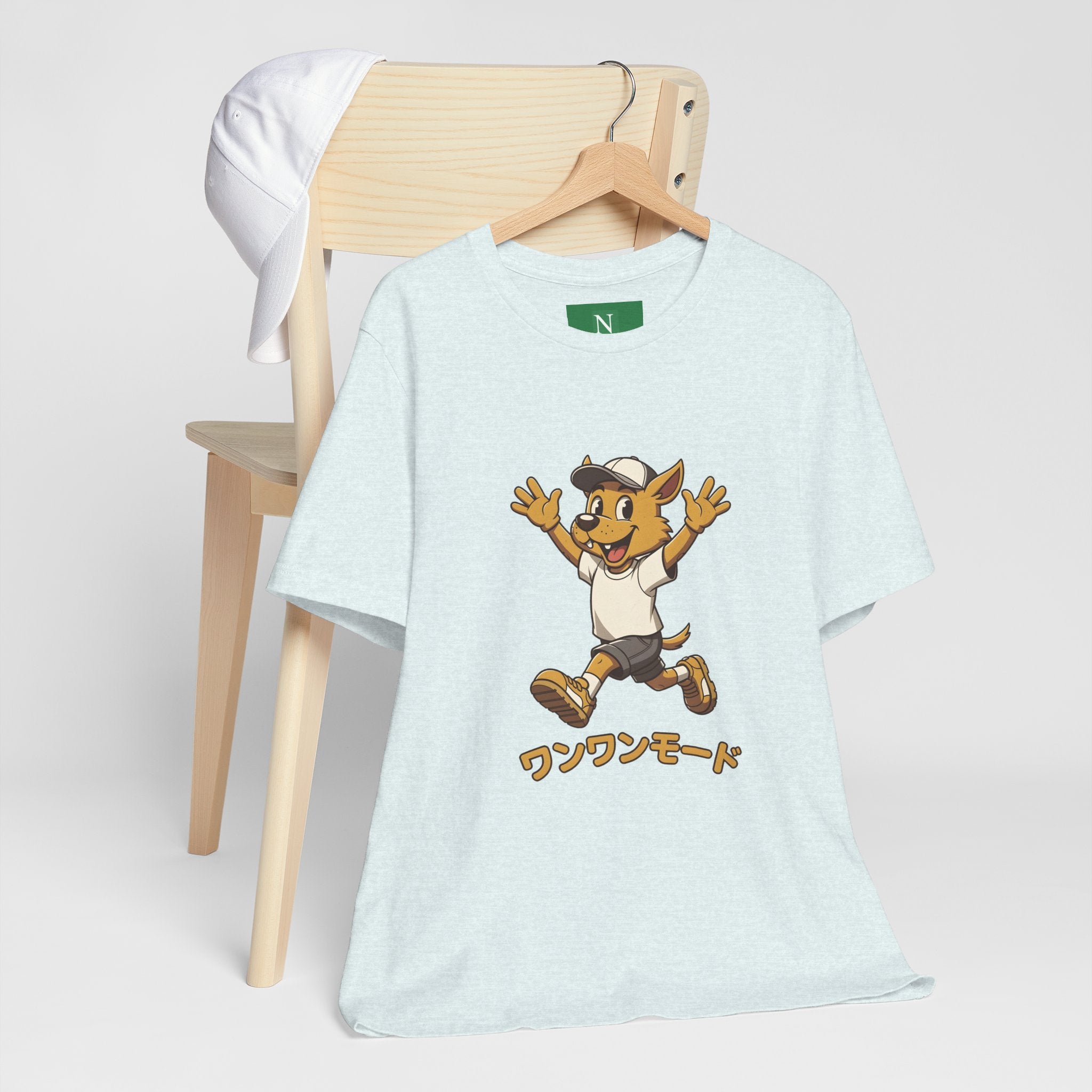 Happy Corgi Character Tee — ワンワンモード (Dog Mode) Cute Cartoon Shirt