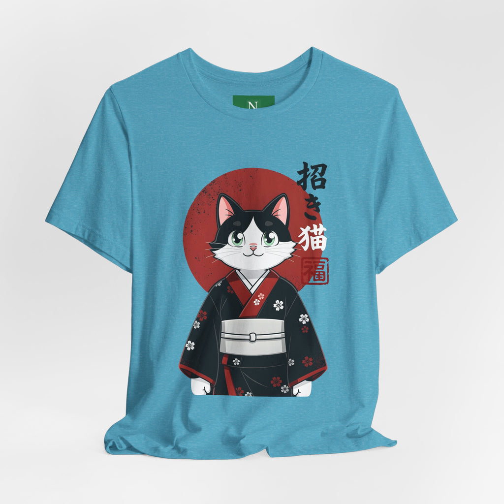 Lucky Cat Kimono T-Shirt — Japanese Maneki-Neko Tee