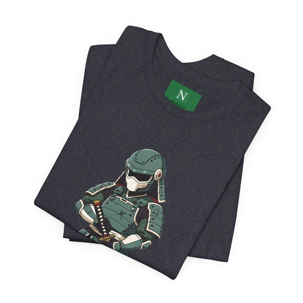 Samurai Cat T-Shirt – Cute Armored Kitty with Katana Graphic