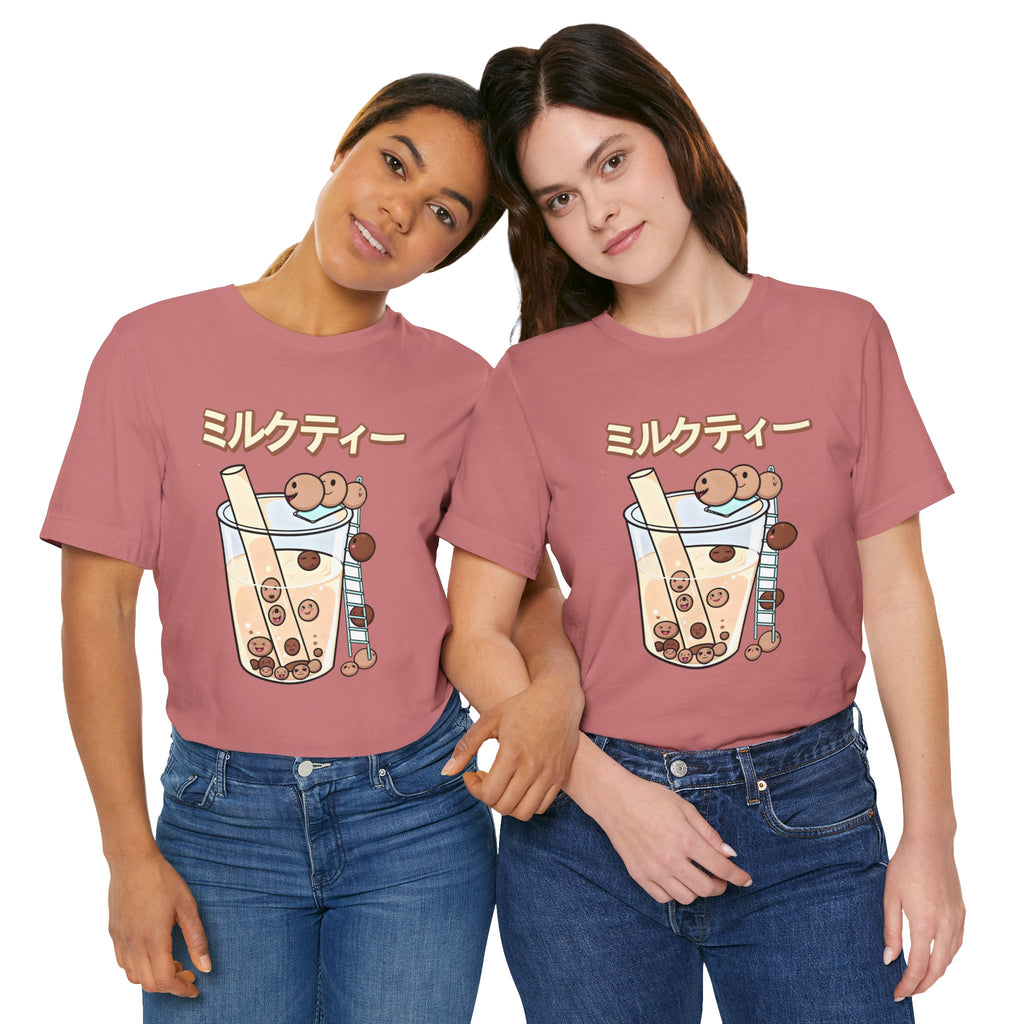 Boba Milk Tea T‑Shirt – ミルクティー Bubble Tea Graphic Tee