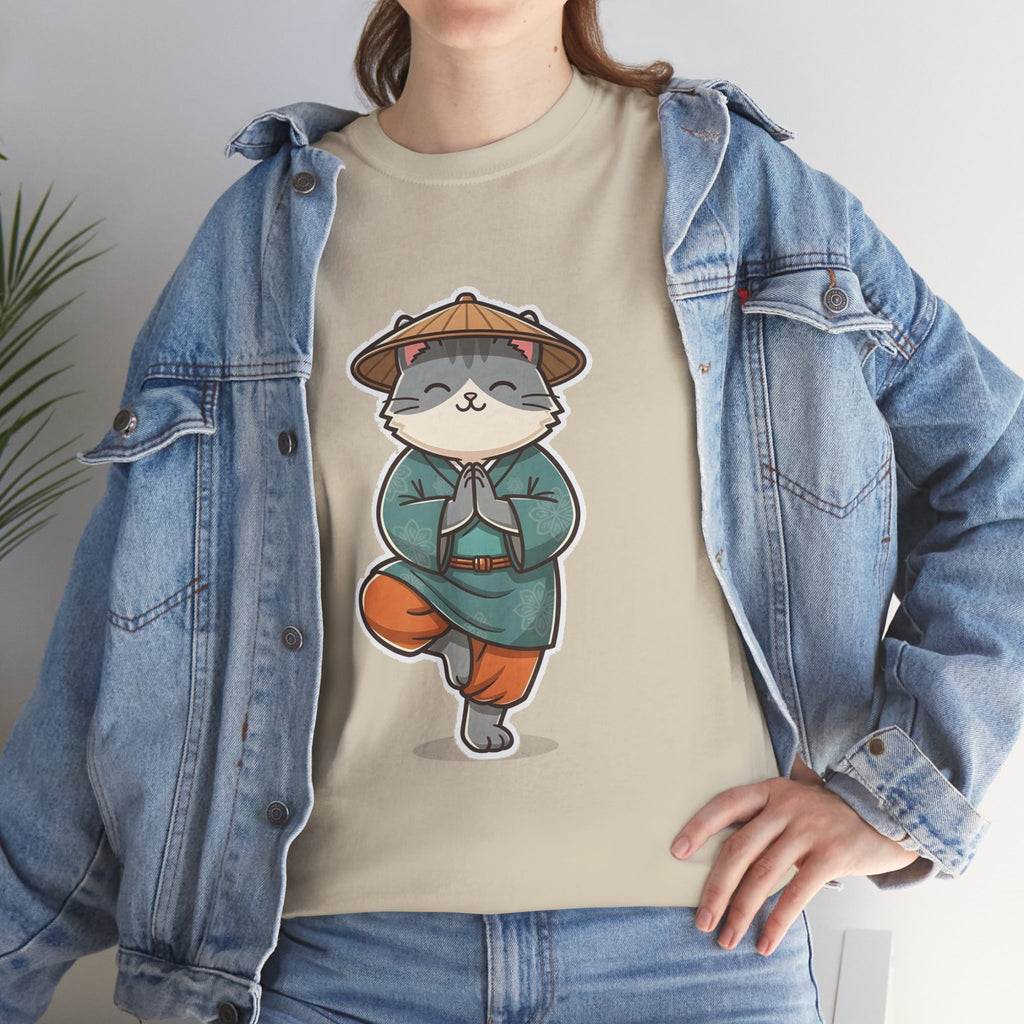 Meditating Cat Tee — Cute Zen Cat Yoga T-Shirt