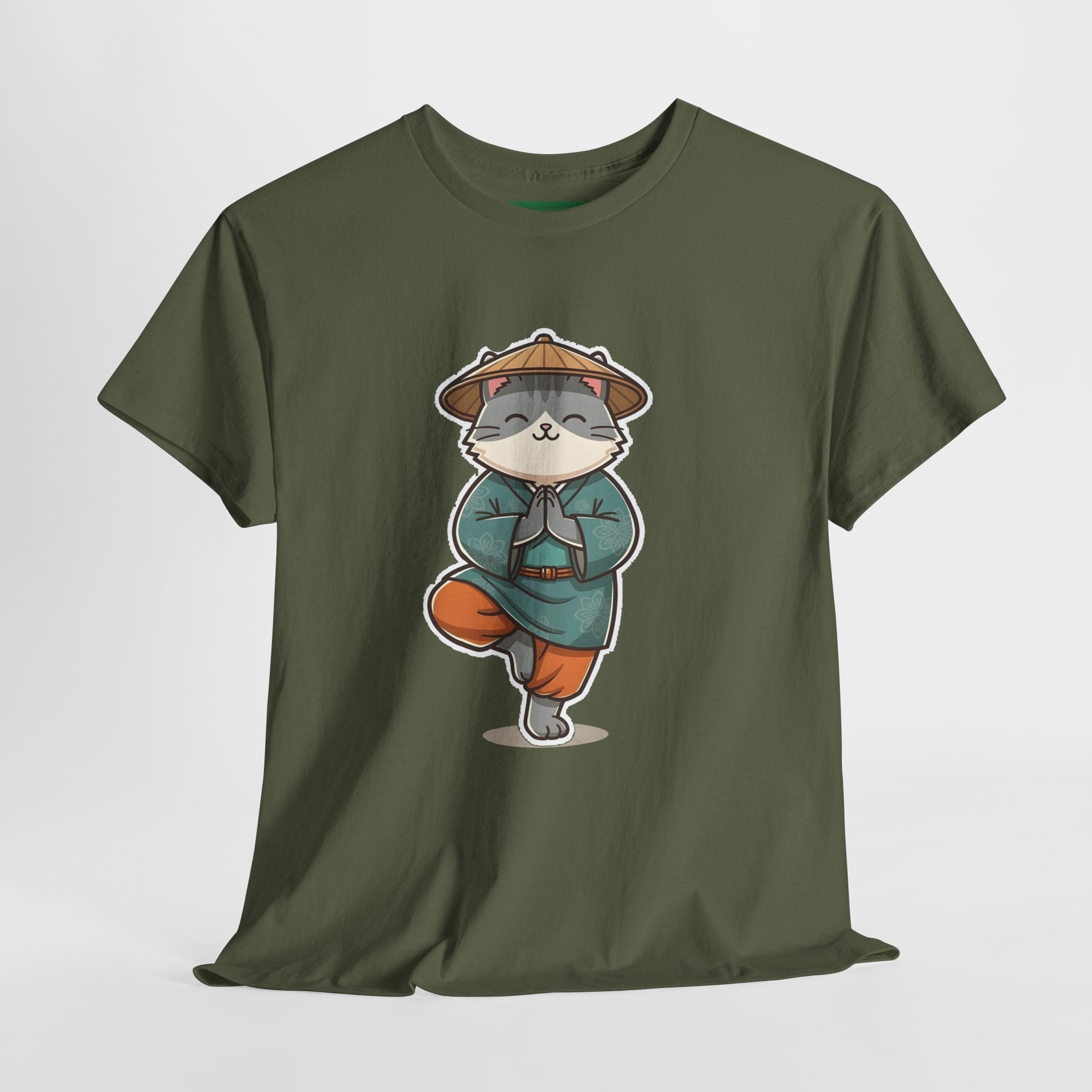 Meditating Cat Tee — Cute Zen Cat Yoga T-Shirt