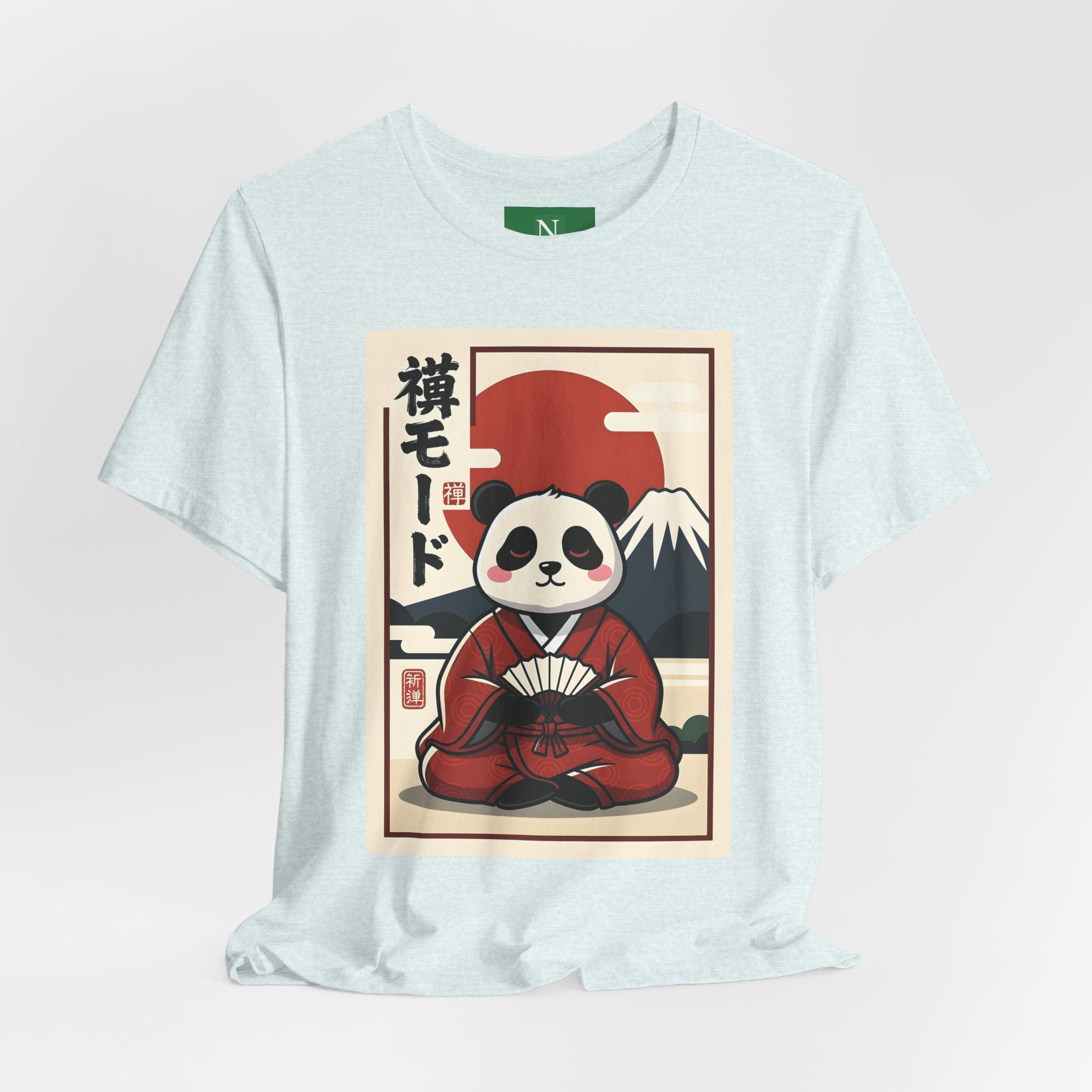 Panda Samurai Tee — Cute Japanese Ukiyo-e Style Graphic T-Shirt