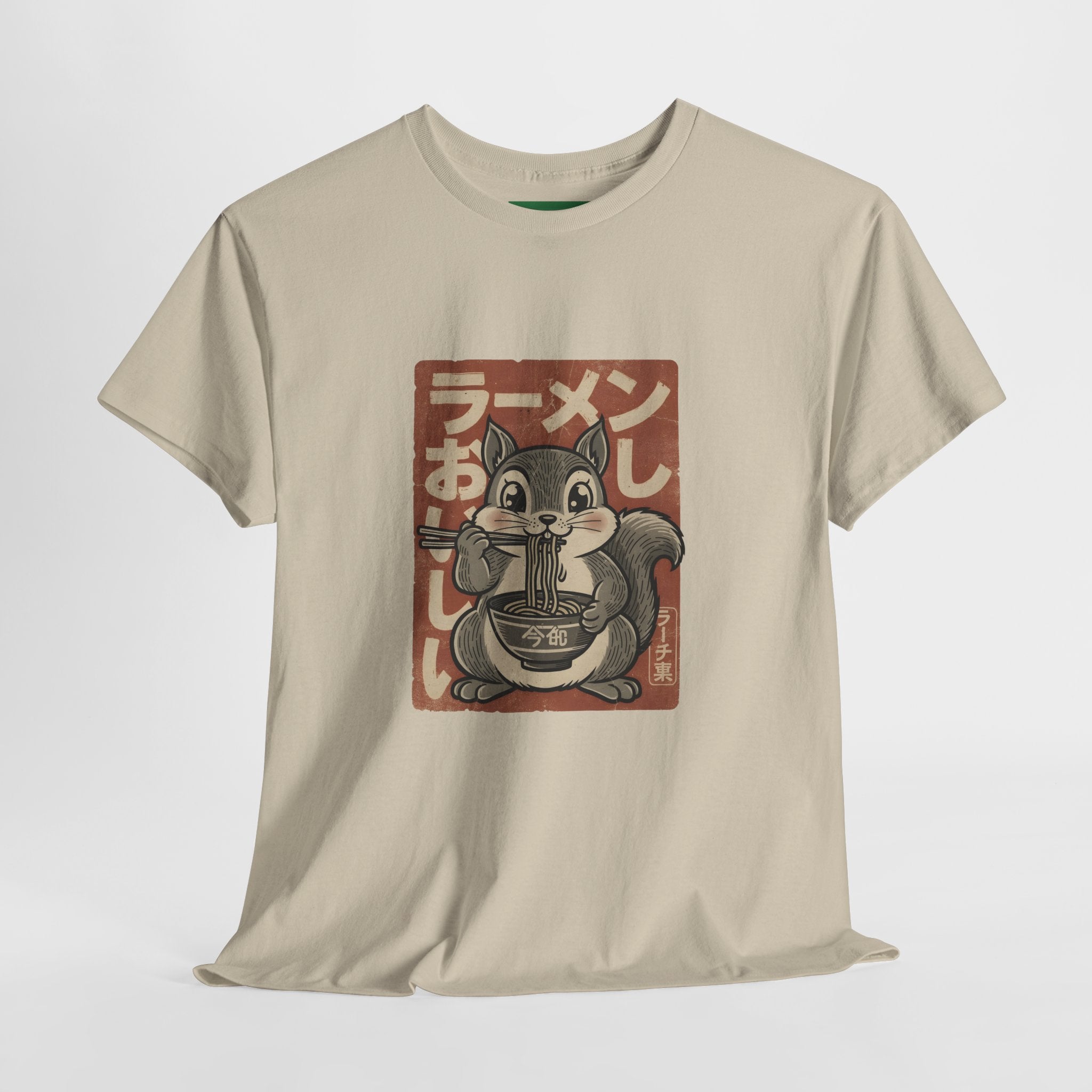 Ramen Squirrel T‑Shirt — Cute Vintage Japanese Noodle Graphic Tee