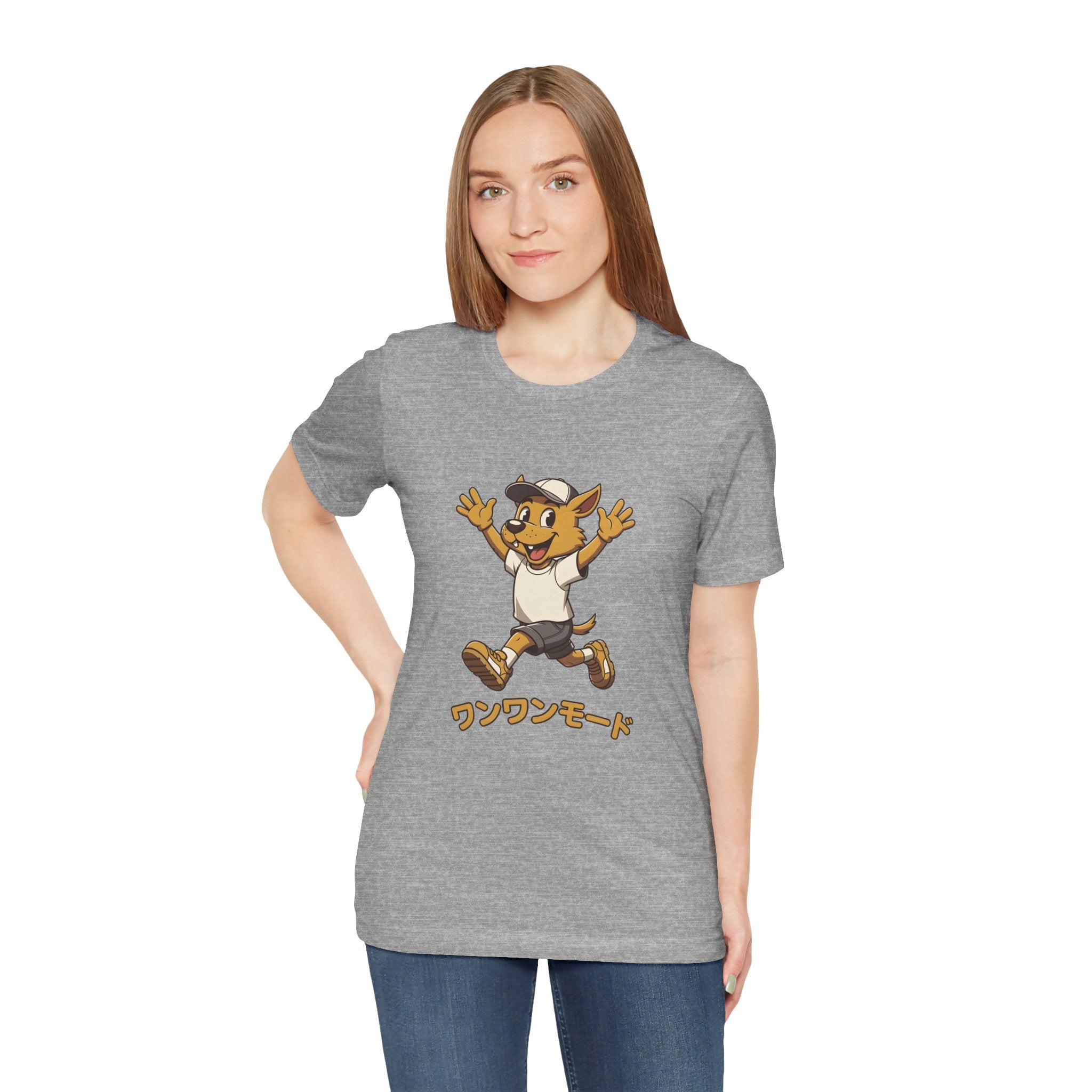 Happy Corgi Character Tee — ワンワンモード (Dog Mode) Cute Cartoon Shirt