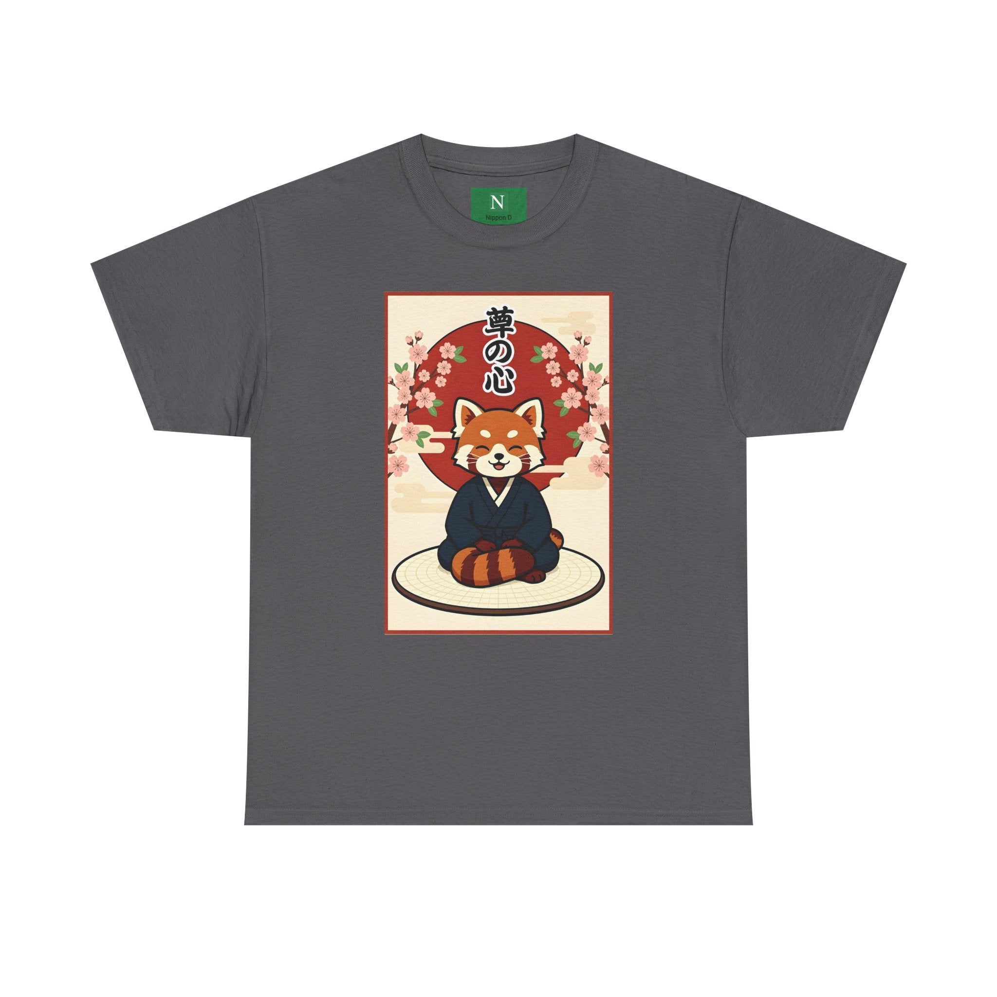Red Panda Zen T-Shirt — Cute Japanese-Inspired Meditation Design