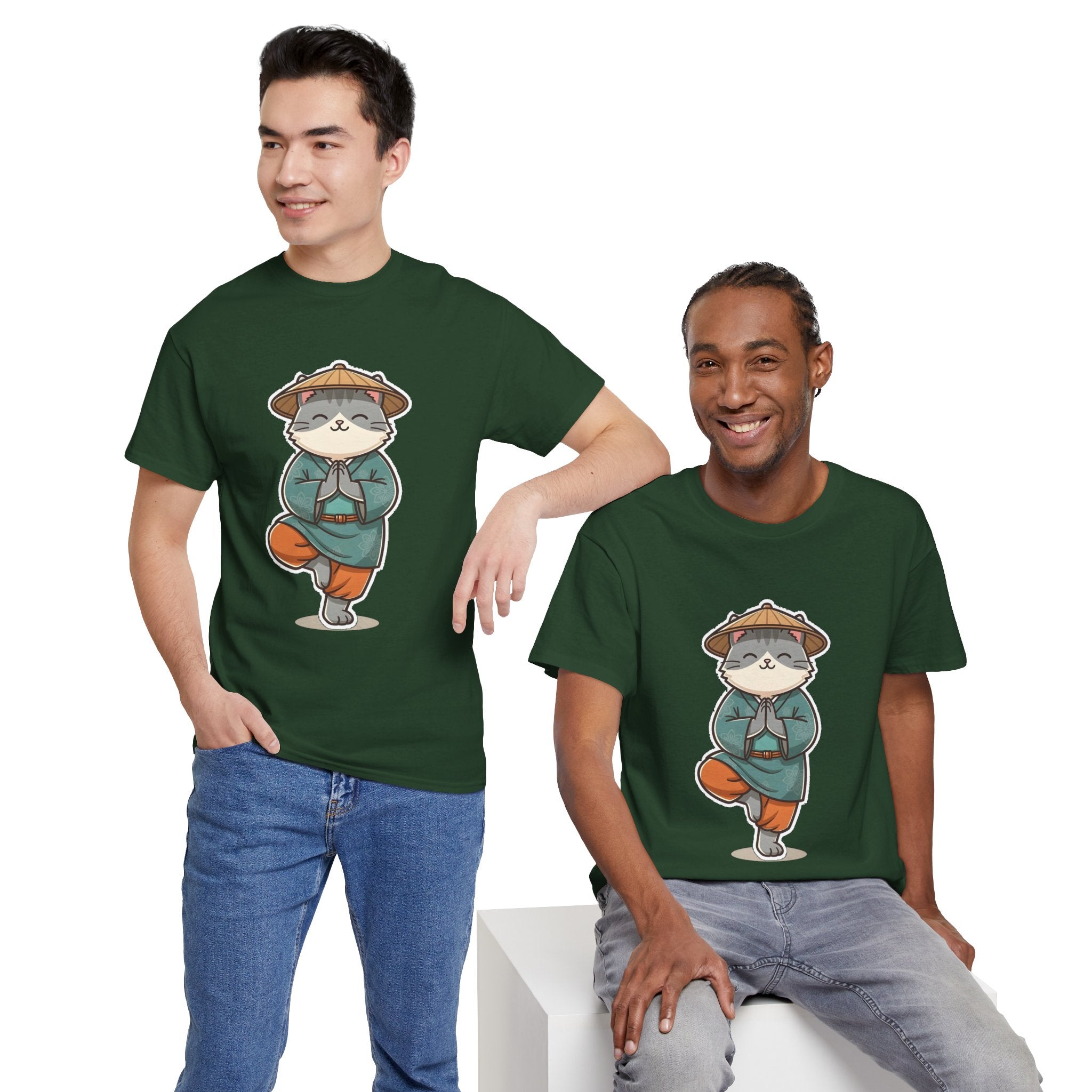 Meditating Cat Tee — Cute Zen Cat Yoga T-Shirt