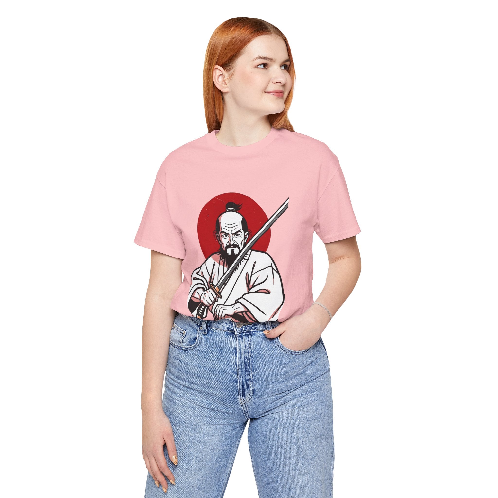 Samurai Warrior T-Shirt – Vintage Katana Illustration with Red Rising Sun