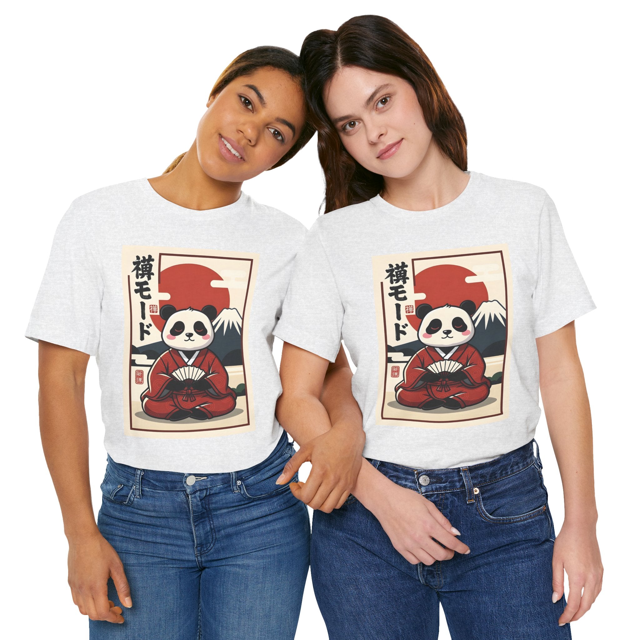 Panda Samurai Tee — Cute Japanese Ukiyo-e Style Graphic T-Shirt