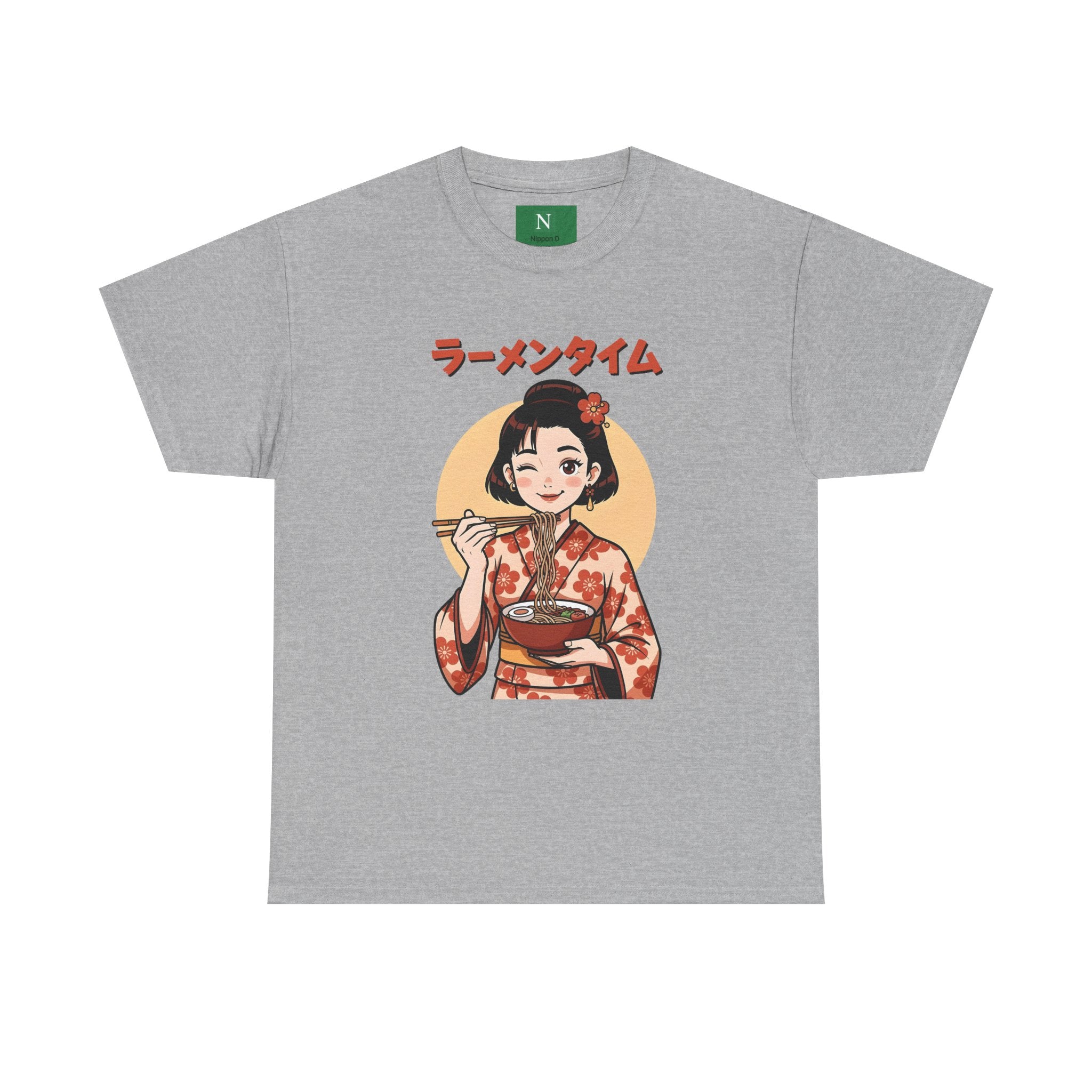 Ramen Time Tee — Cute Kimono Girl Eating Ramen Graphic T-Shirt