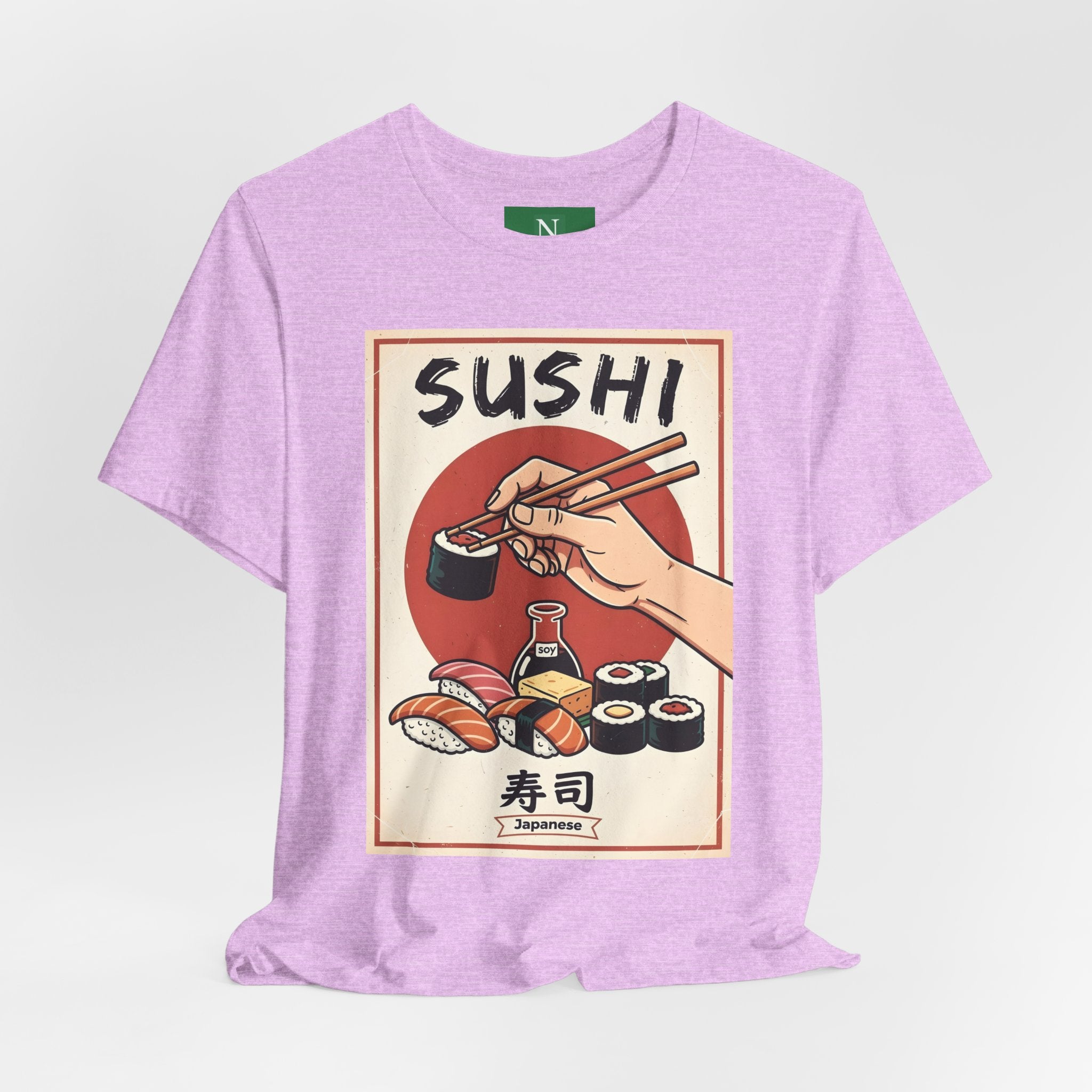 Sushi Poster Graphic Tee — Retro Japanese Sushi Shirt