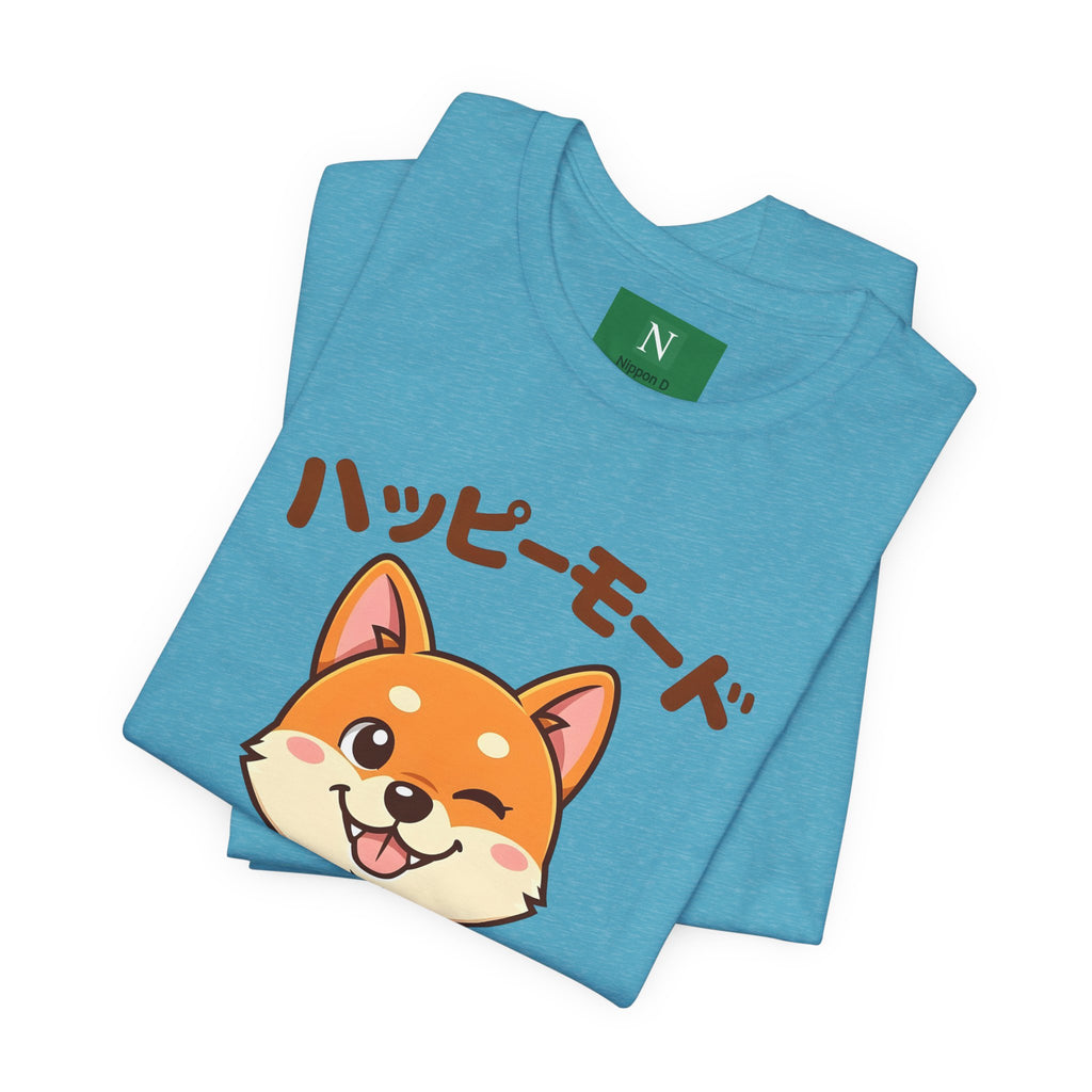 Happy Mode Shiba Inu T‑Shirt — Cute Japanese Kawaii Dog Tee