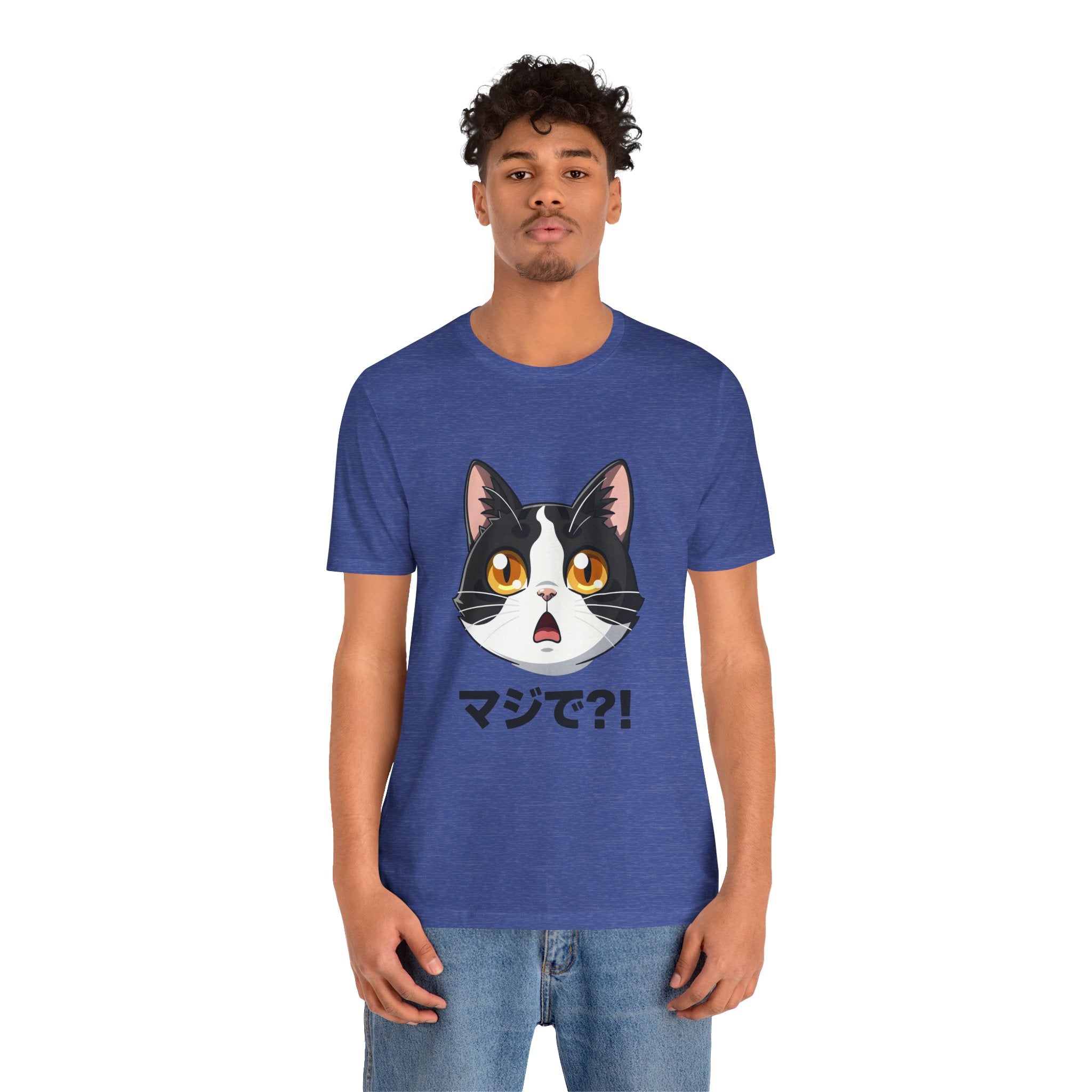 Cat Shock Face Graphic Tee — マジで?! Cute Anime Cat T-Shirt