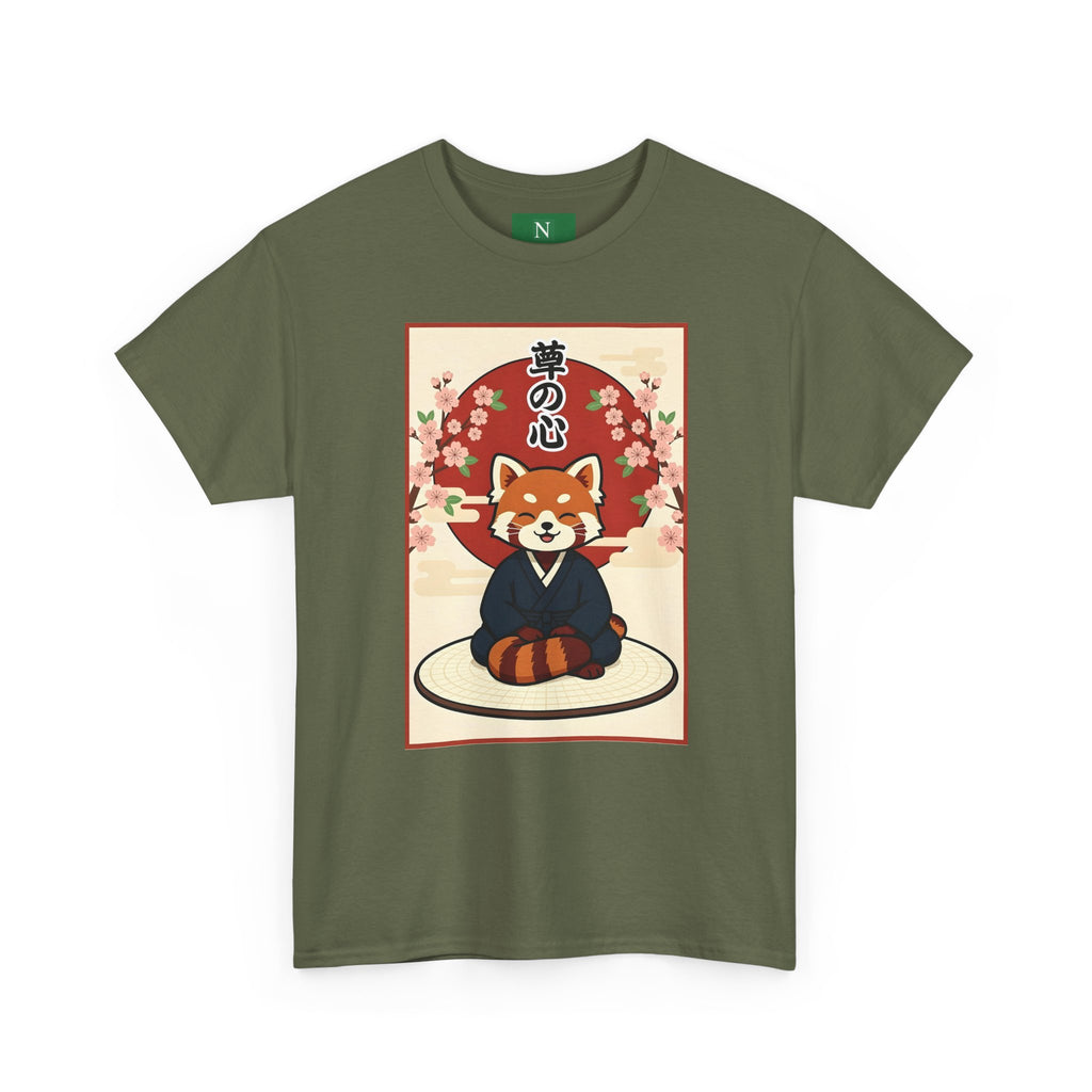 Red Panda Zen T-Shirt — Cute Japanese-Inspired Meditation Design