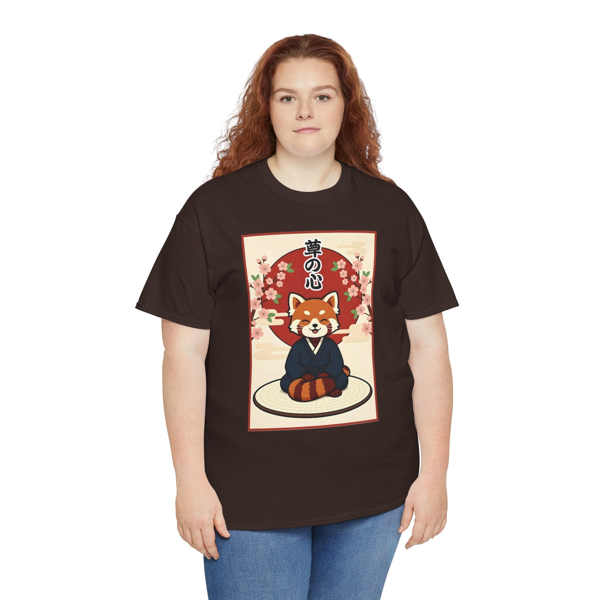 Red Panda Zen T-Shirt — Cute Japanese-Inspired Meditation Design