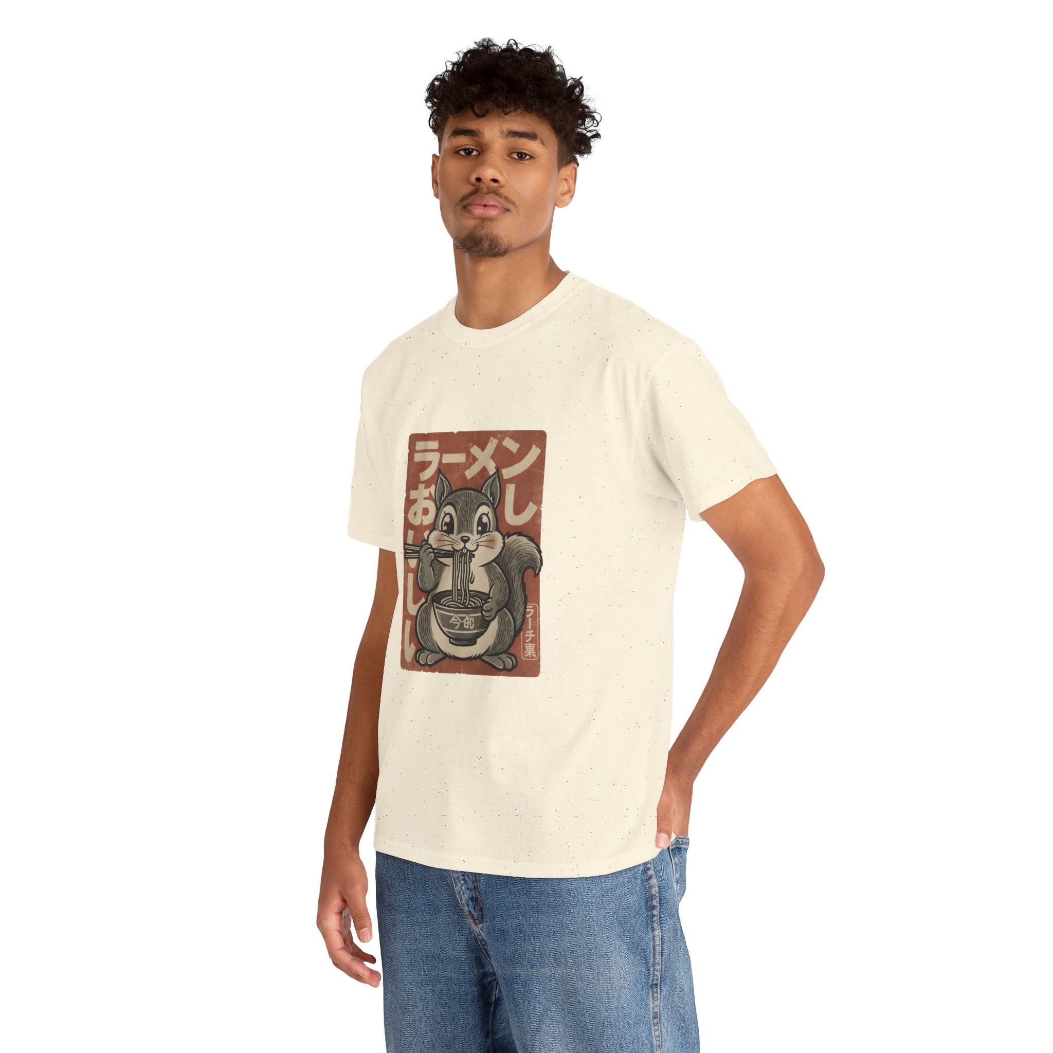 Ramen Squirrel T‑Shirt — Cute Vintage Japanese Noodle Graphic Tee