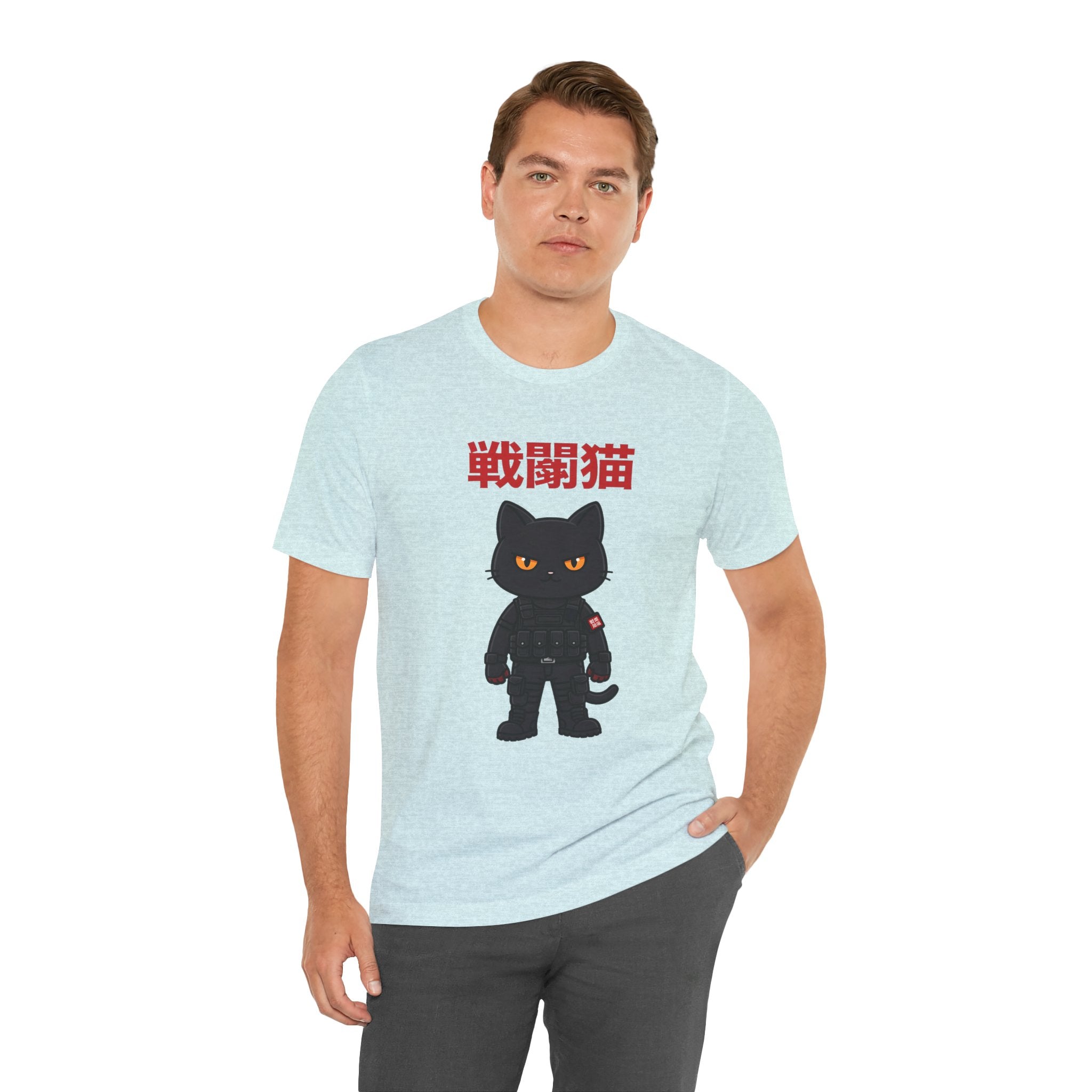 Warrior Cat T-Shirt — Black Cat Samurai Graphic Tee (戦闘猫)