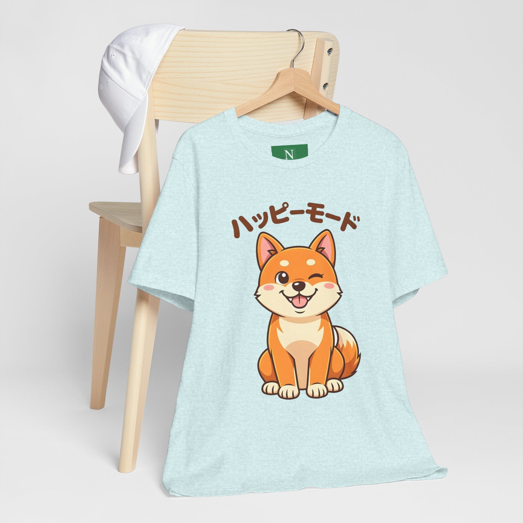 Happy Mode Shiba Inu T‑Shirt — Cute Japanese Kawaii Dog Tee