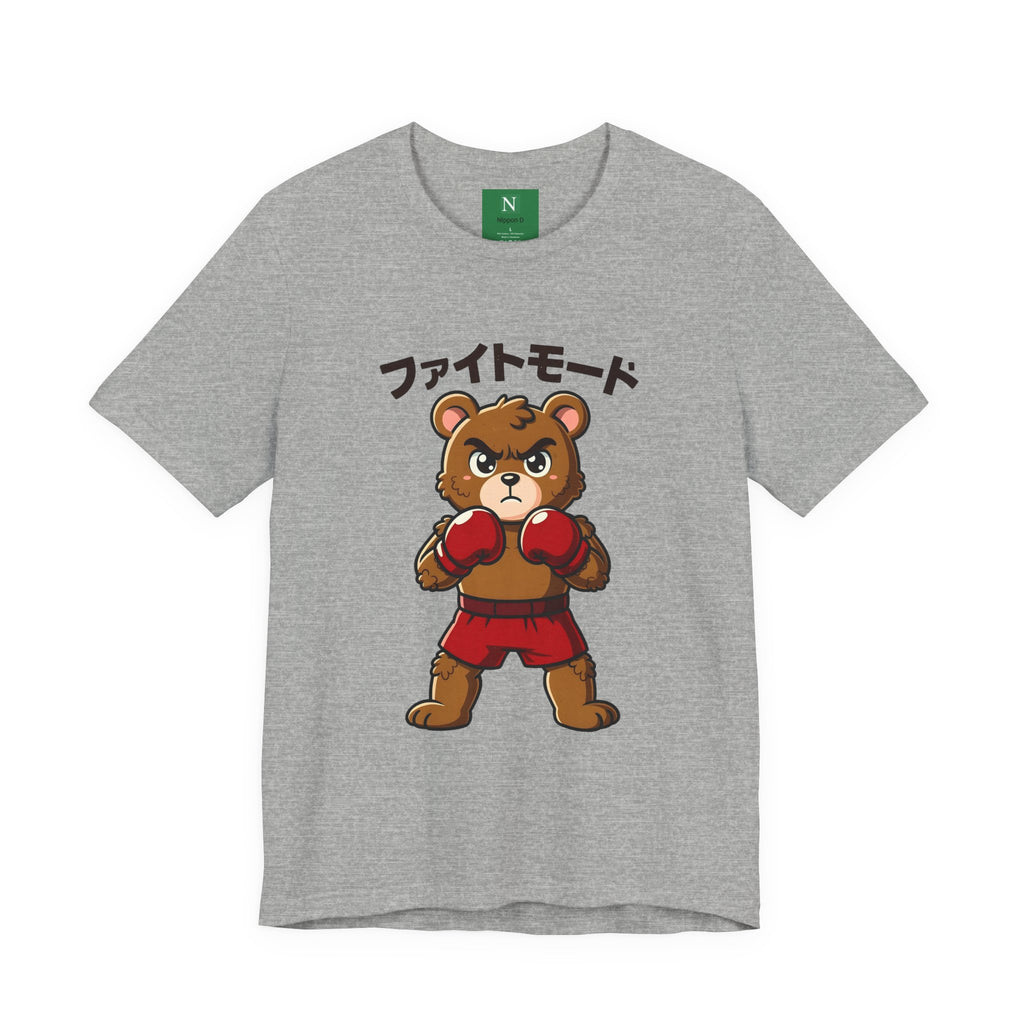 Fight Mode Bear T-Shirt — Cute Boxing Bear Graphic Tee (ファイトモード)