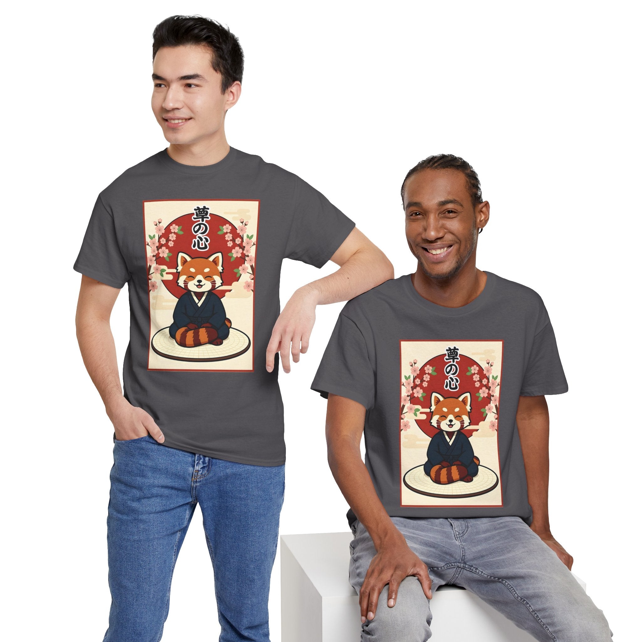 Red Panda Zen T-Shirt — Cute Japanese-Inspired Meditation Design