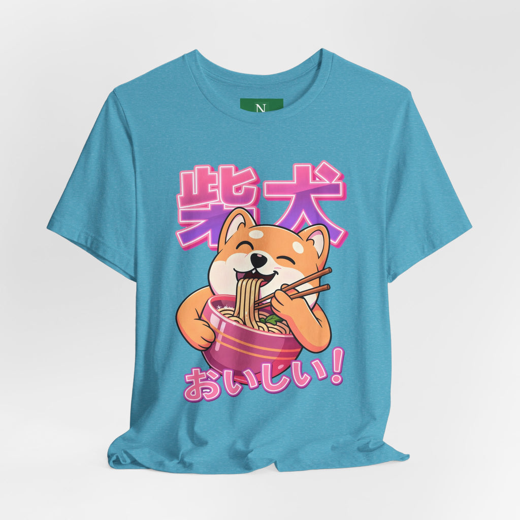 Shiba Inu Ramen Tee — おいしい! Cute Japanese Dog Noodle T-Shirt