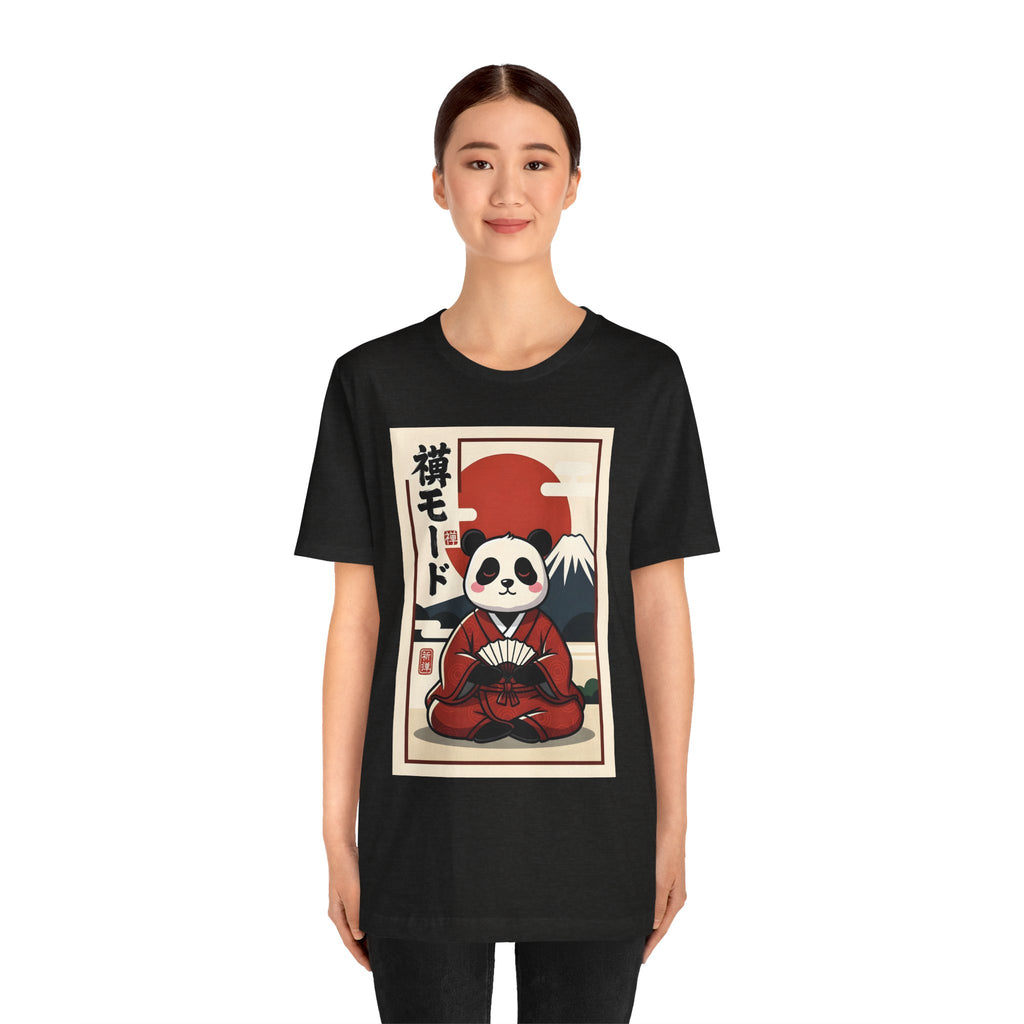 Panda Samurai Tee — Cute Japanese Ukiyo-e Style Graphic T-Shirt
