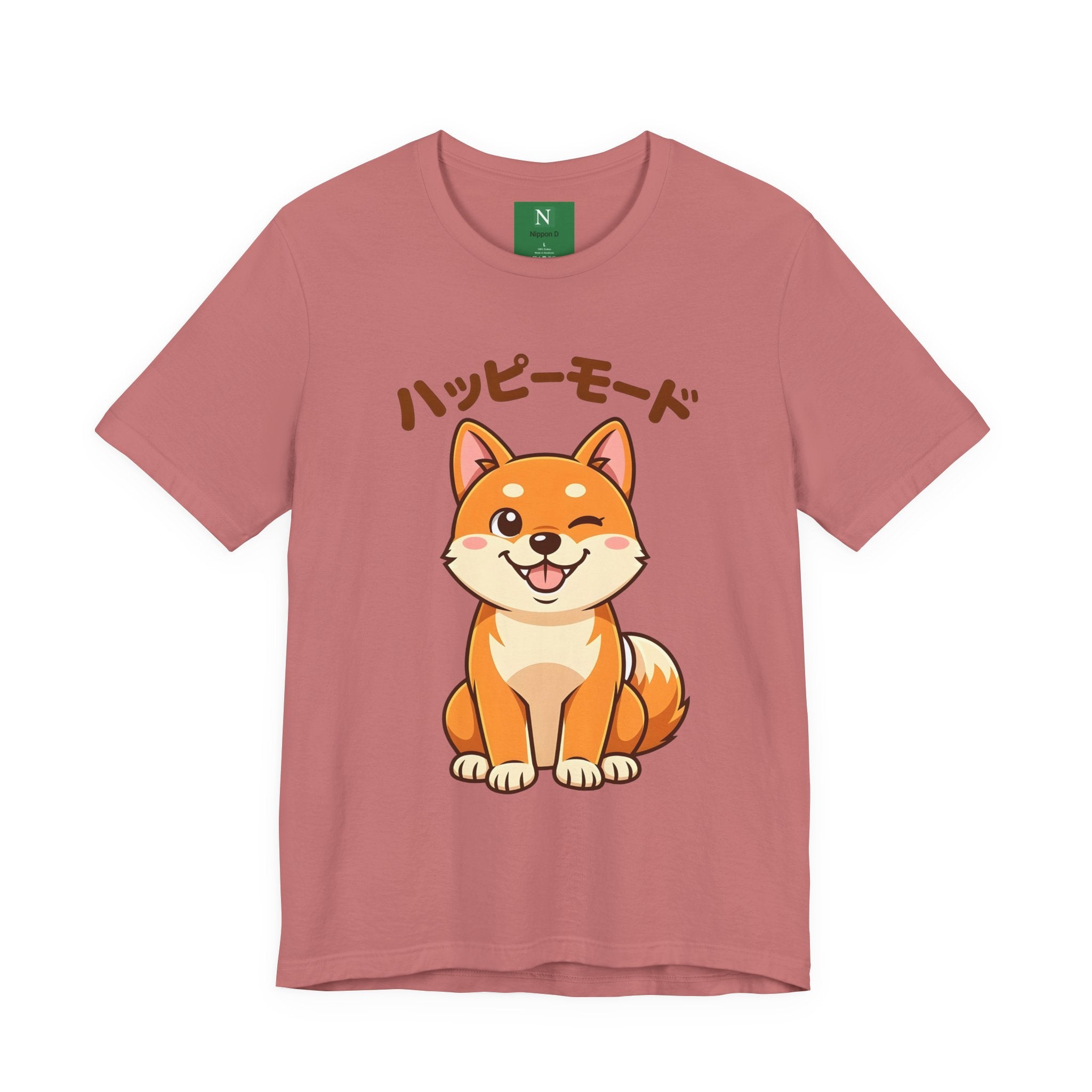 Happy Mode Shiba Inu T‑Shirt — Cute Japanese Kawaii Dog Tee