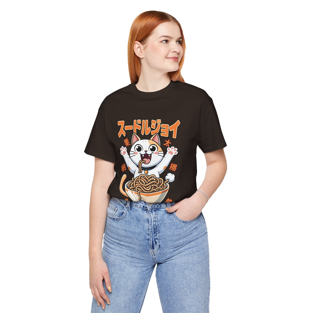 Ramen Cat Tee — Cute Japanese Noodle Graphic T-Shirt