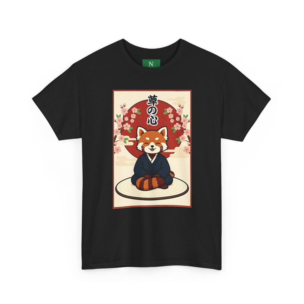 Red Panda Zen T-Shirt — Cute Japanese-Inspired Meditation Design