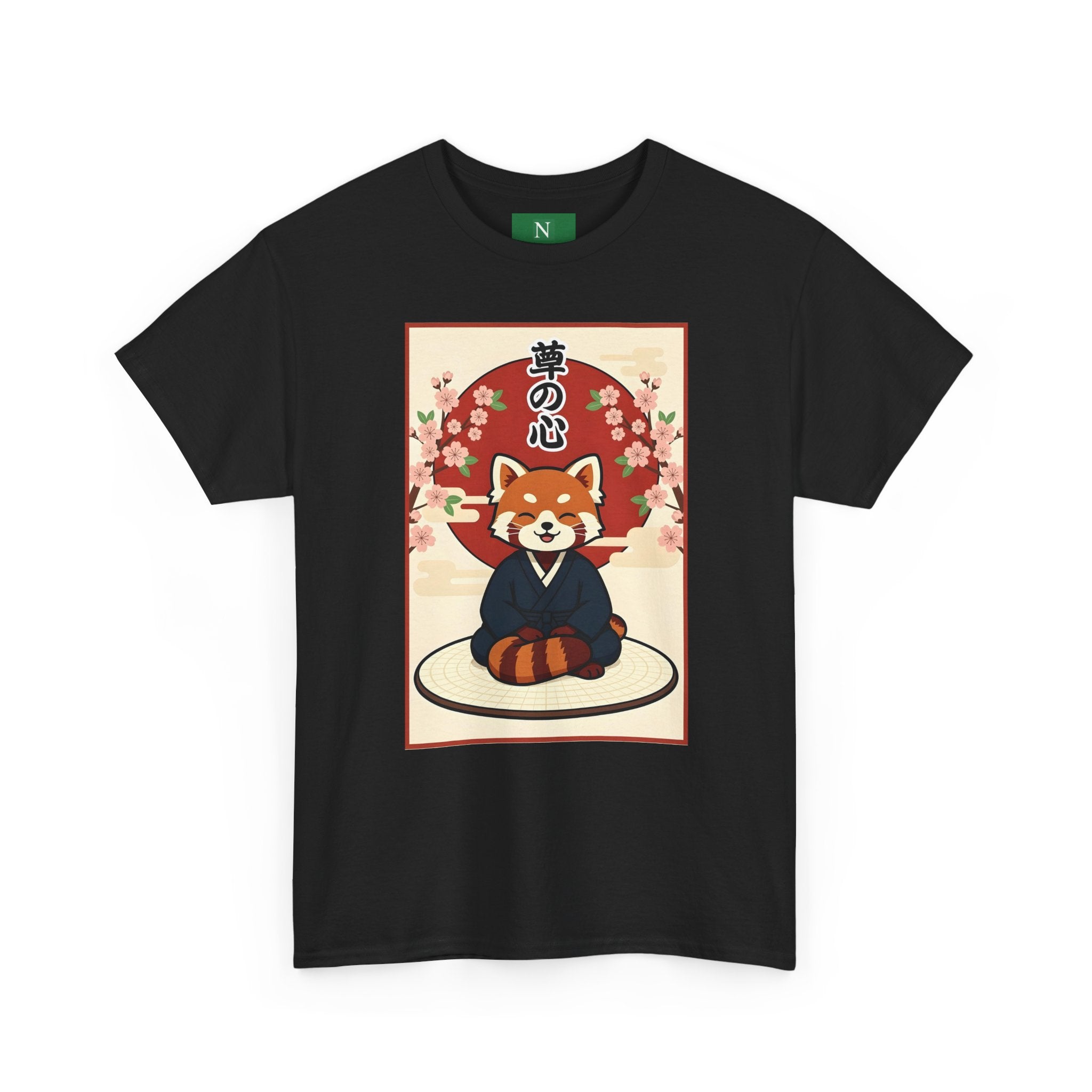 Red Panda Zen T-Shirt — Cute Japanese-Inspired Meditation Design
