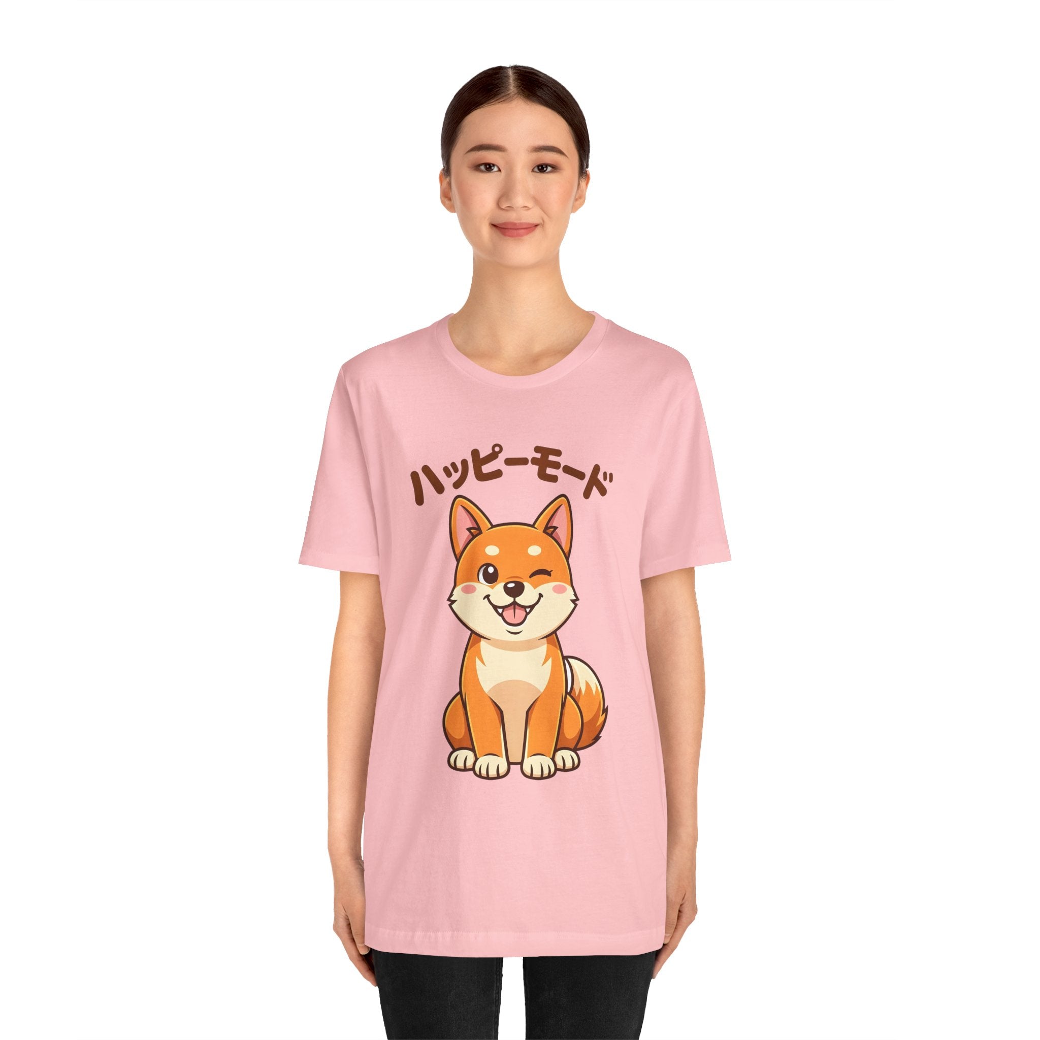 Happy Mode Shiba Inu T‑Shirt — Cute Japanese Kawaii Dog Tee
