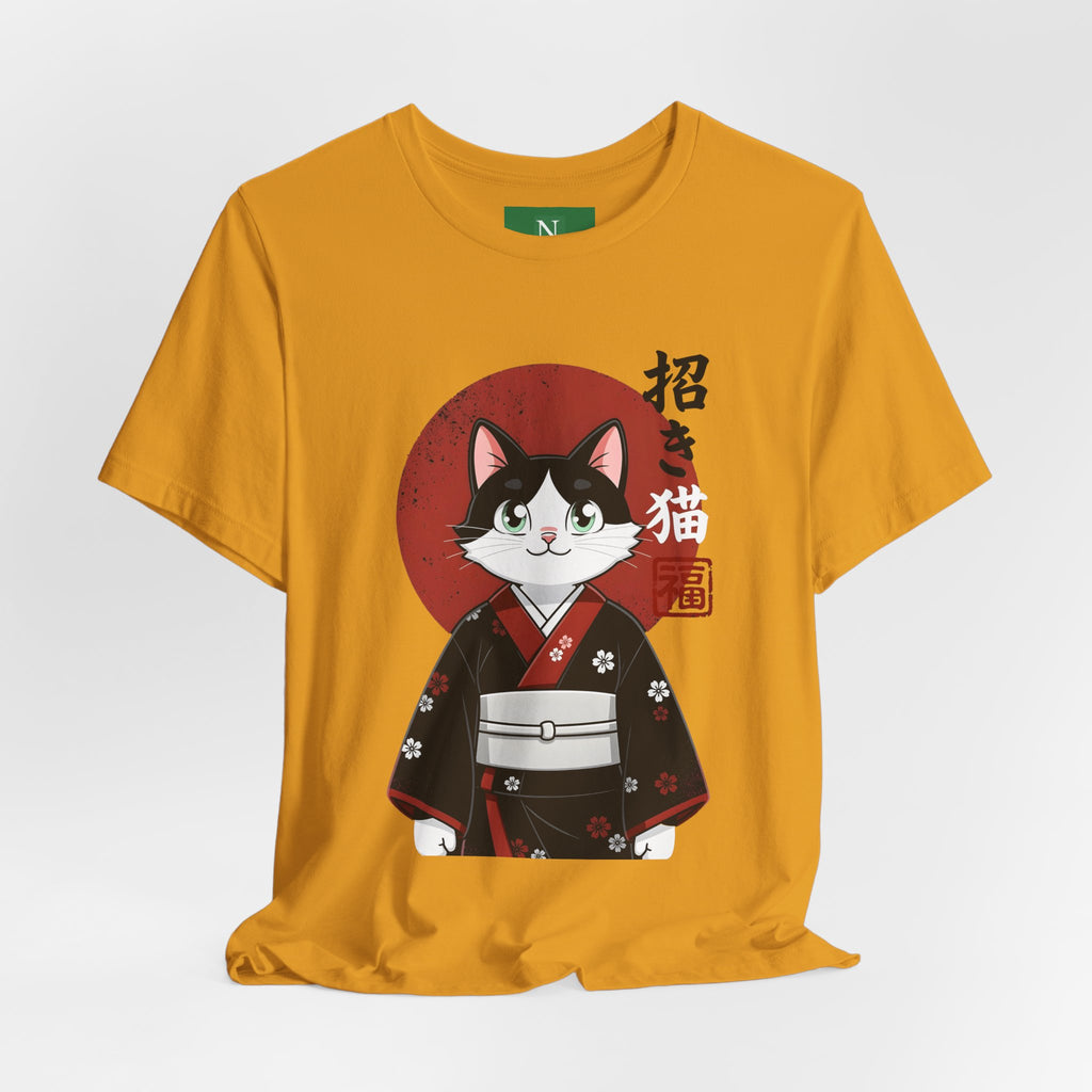 Lucky Cat Kimono T-Shirt — Japanese Maneki-Neko Tee