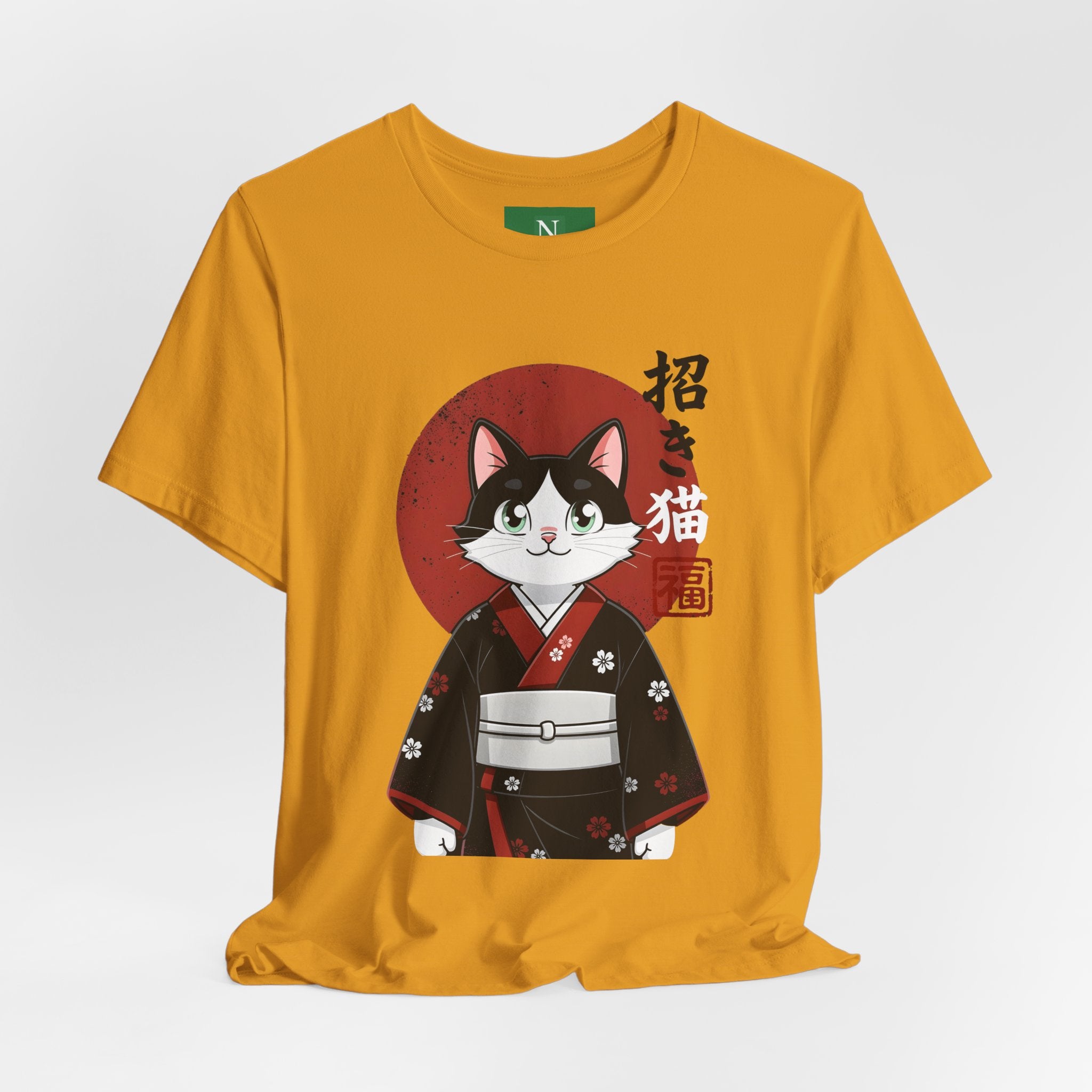 Lucky Cat Kimono T-Shirt — Japanese Maneki-Neko Tee