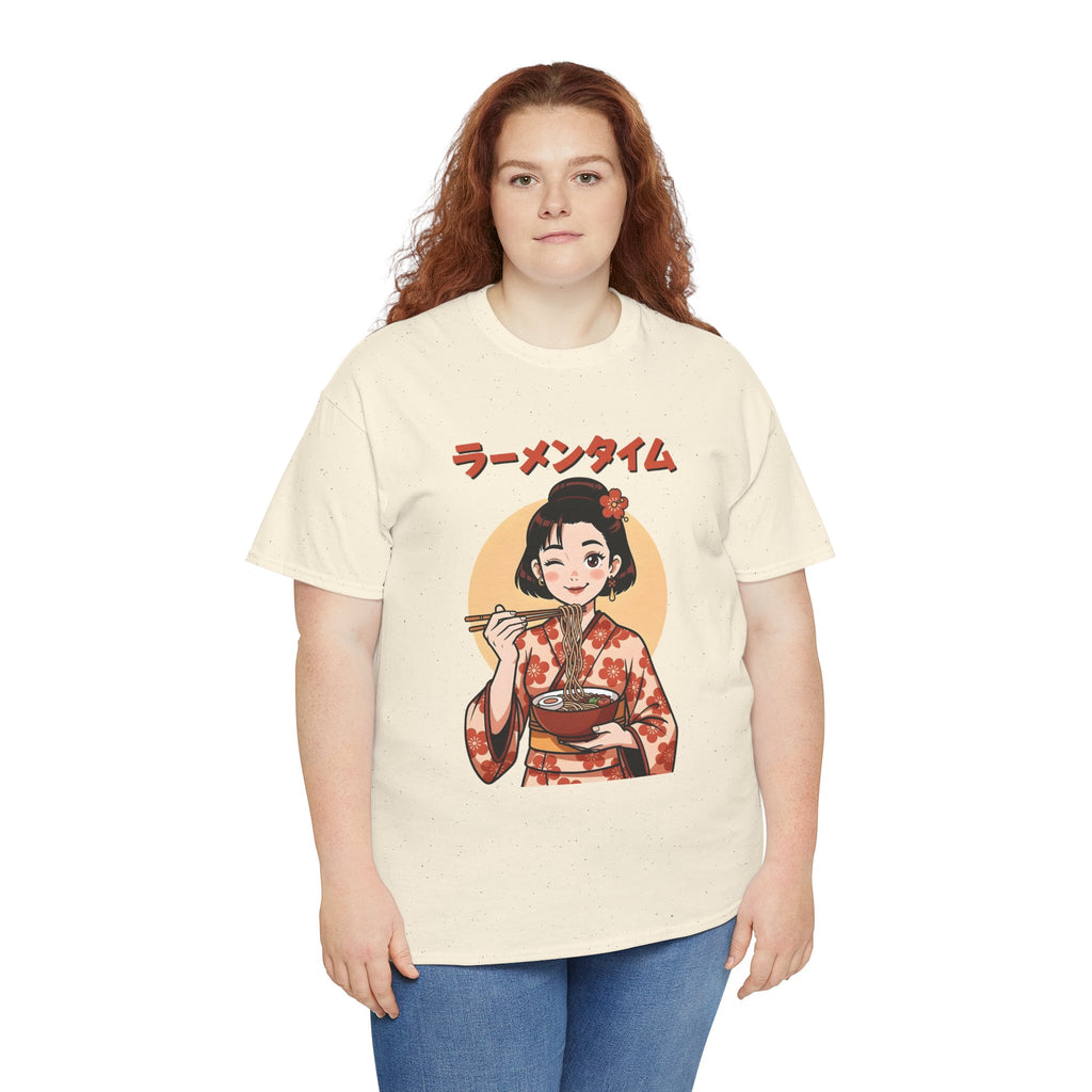 Ramen Time Tee — Cute Kimono Girl Eating Ramen Graphic T-Shirt