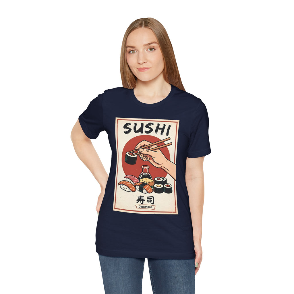 Sushi Poster Graphic Tee — Retro Japanese Sushi Shirt