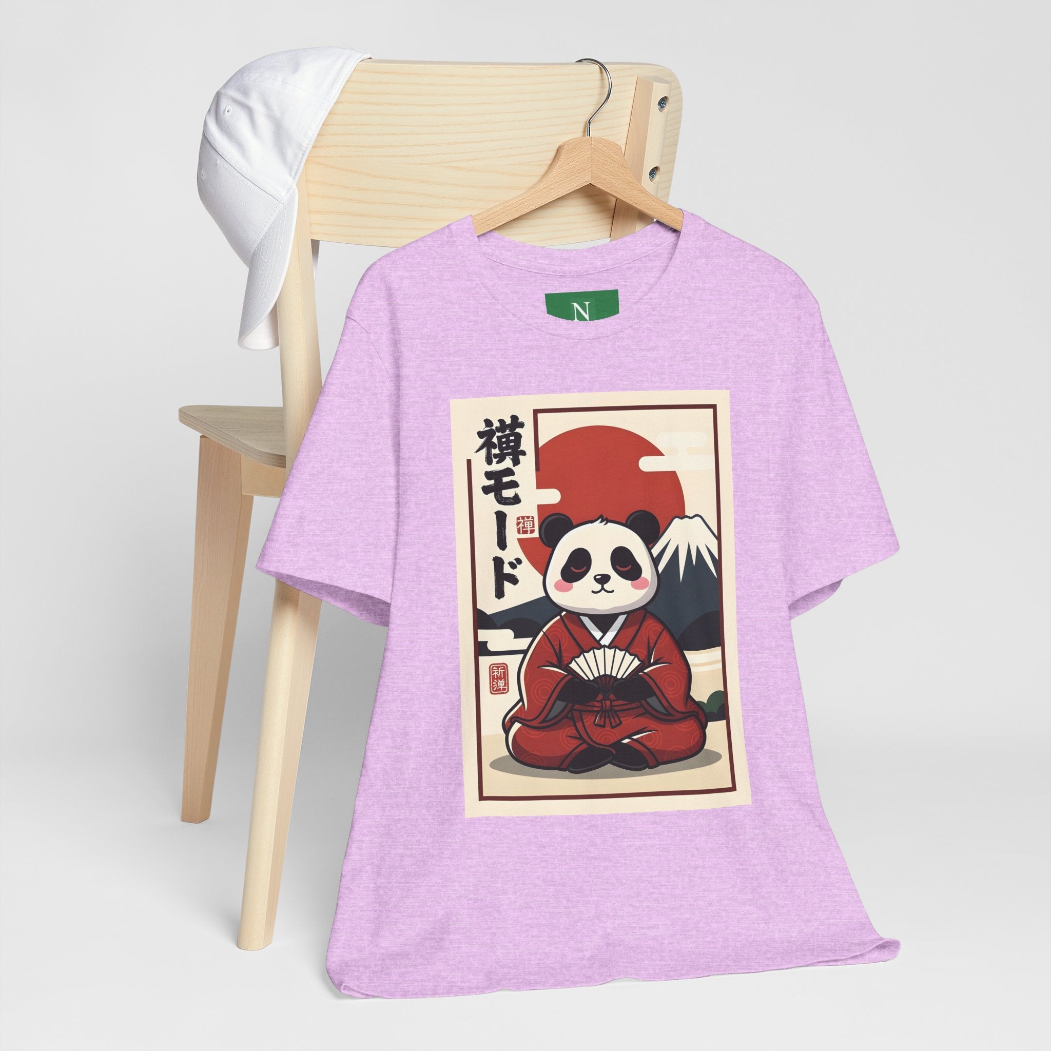 Panda Samurai Tee — Cute Japanese Ukiyo-e Style Graphic T-Shirt