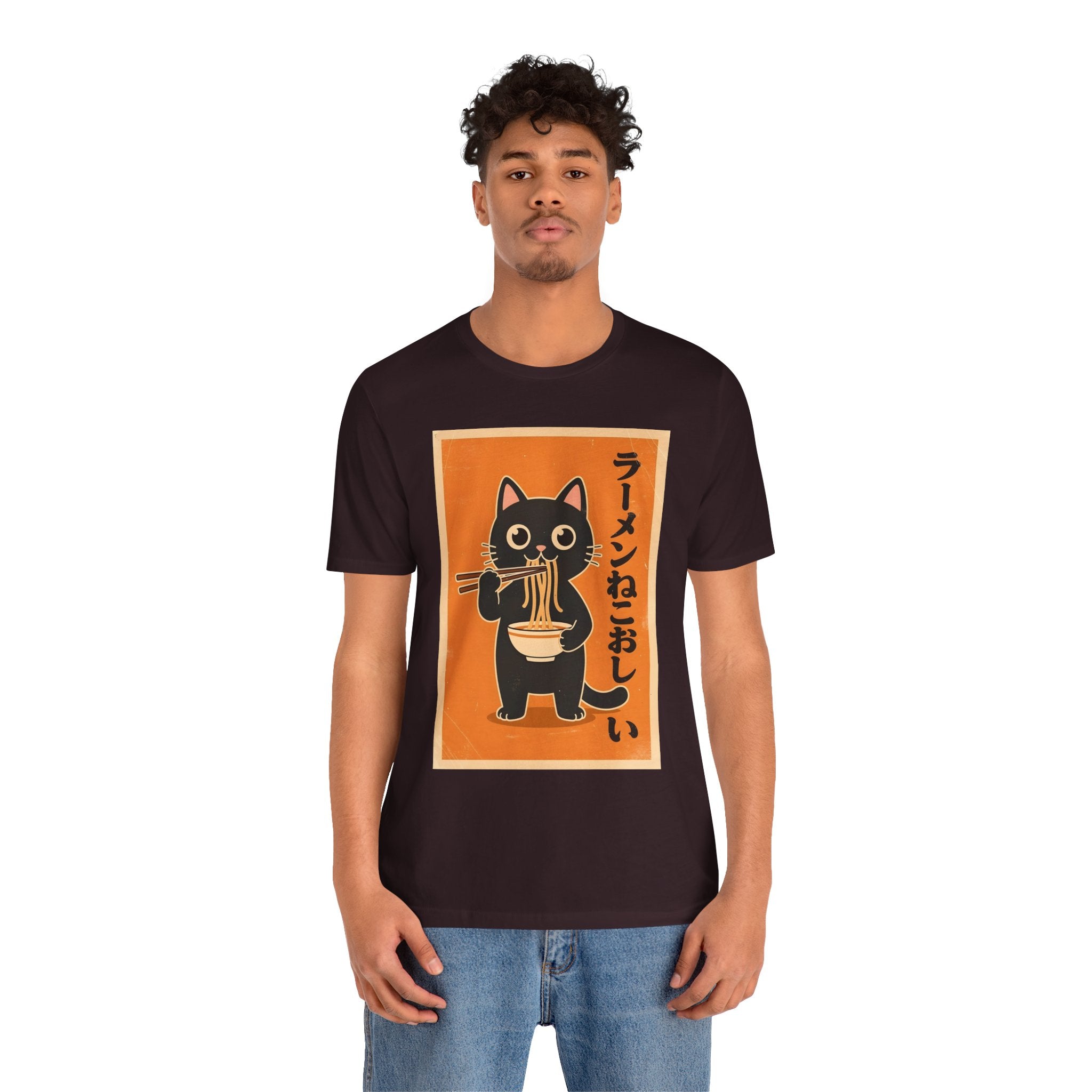 Ramen Cat Tee — Cute Japanese Cat Eating Noodles Graphic T-Shirt