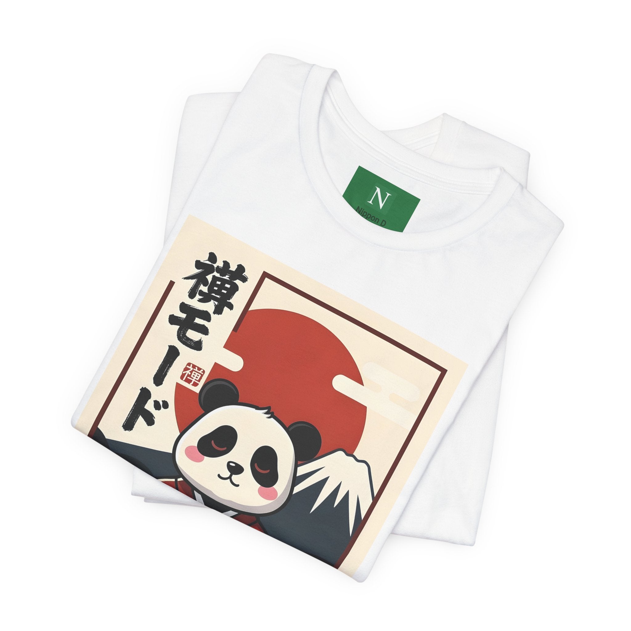 Panda Samurai Tee — Cute Japanese Ukiyo-e Style Graphic T-Shirt