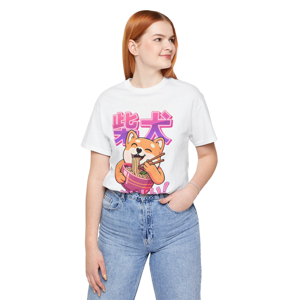 Shiba Inu Ramen Tee — おいしい! Cute Japanese Dog Noodle T-Shirt
