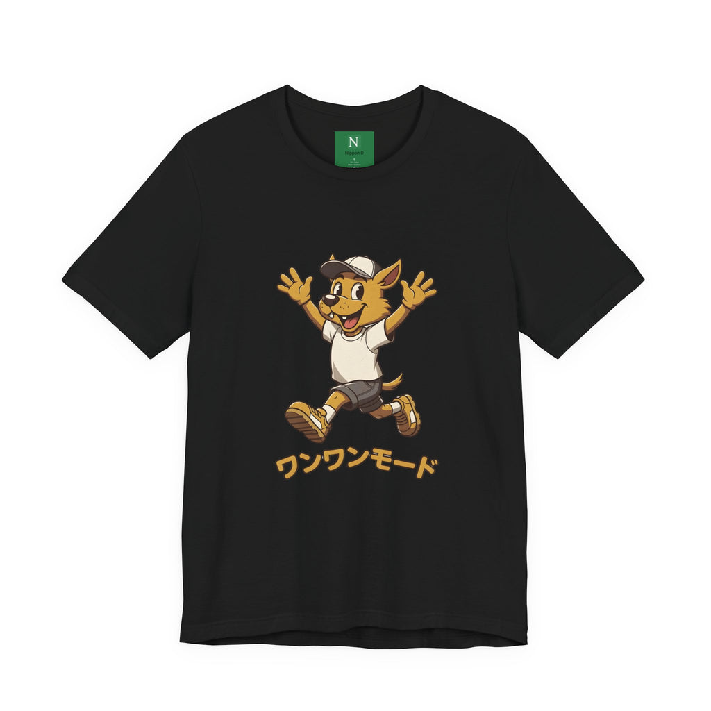 Happy Corgi Character Tee — ワンワンモード (Dog Mode) Cute Cartoon Shirt