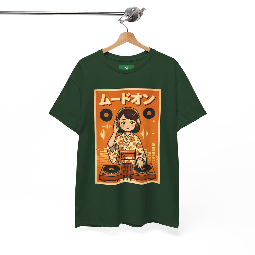 DJ Kimono T‑Shirt — Retro Japanese Anime Vinyl DJ Graphic Tee