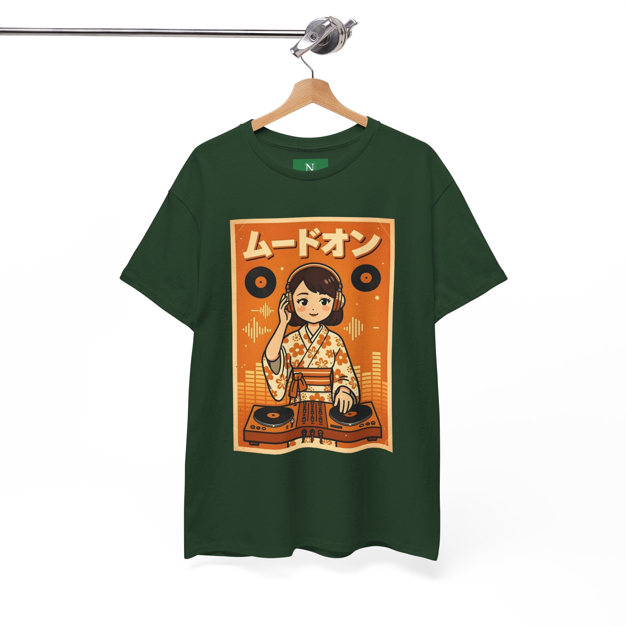 DJ Kimono T‑Shirt — Retro Japanese Anime Vinyl DJ Graphic Tee