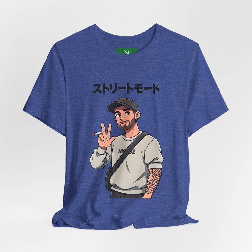 Street Mode Graphic Tee — Japanese Text Casual Urban T-Shirt