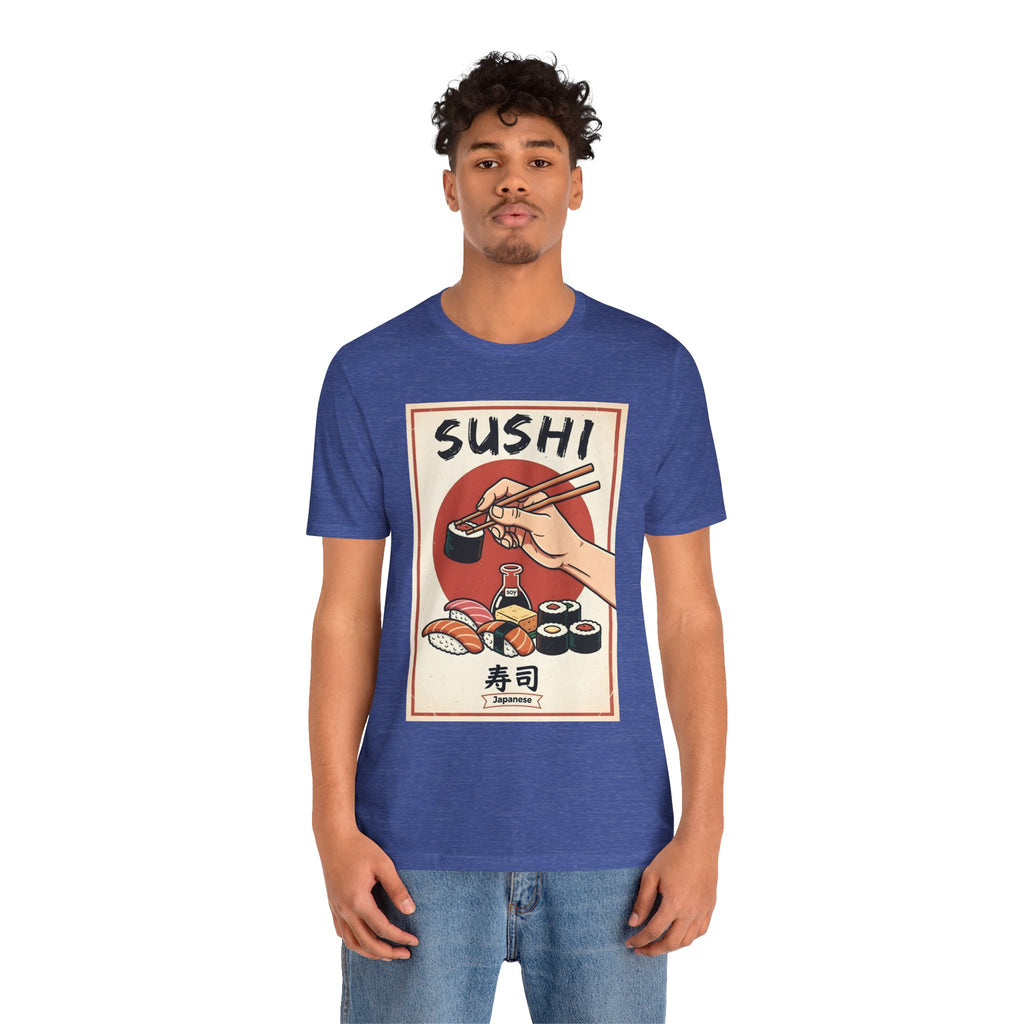Sushi Poster Graphic Tee — Retro Japanese Sushi Shirt