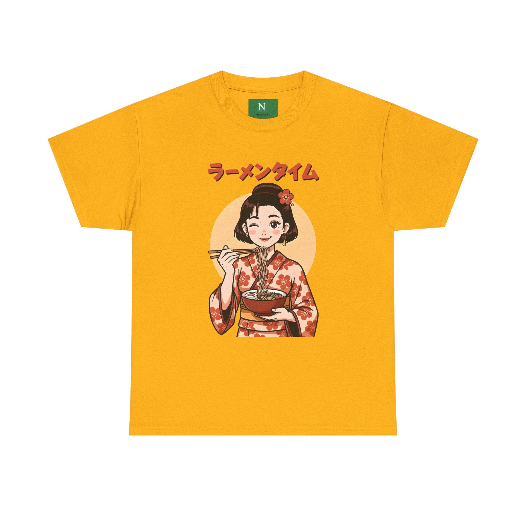 Ramen Time Tee — Cute Kimono Girl Eating Ramen Graphic T-Shirt