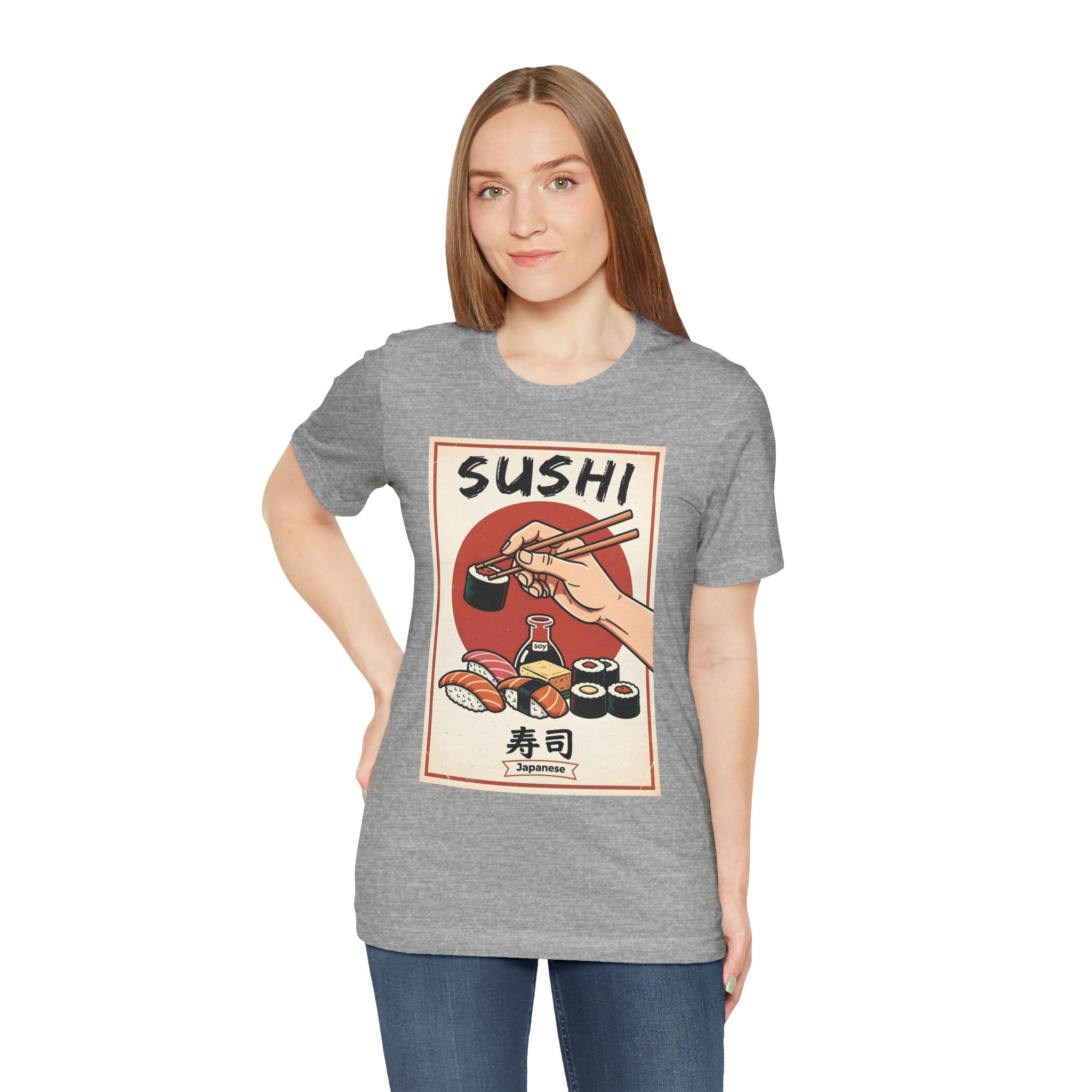 Sushi Poster Graphic Tee — Retro Japanese Sushi Shirt