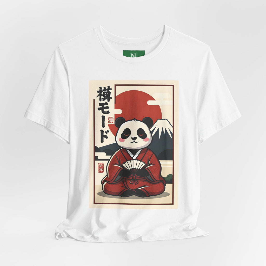Panda Samurai Tee — Cute Japanese Ukiyo-e Style Graphic T-Shirt