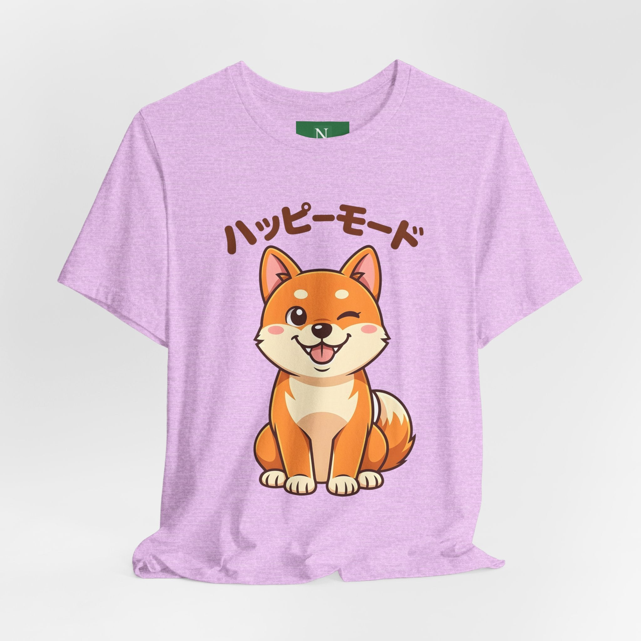 Happy Mode Shiba Inu T‑Shirt — Cute Japanese Kawaii Dog Tee