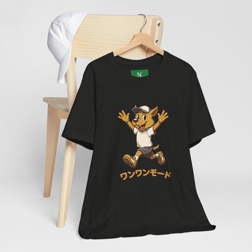 Happy Corgi Character Tee — ワンワンモード (Dog Mode) Cute Cartoon Shirt